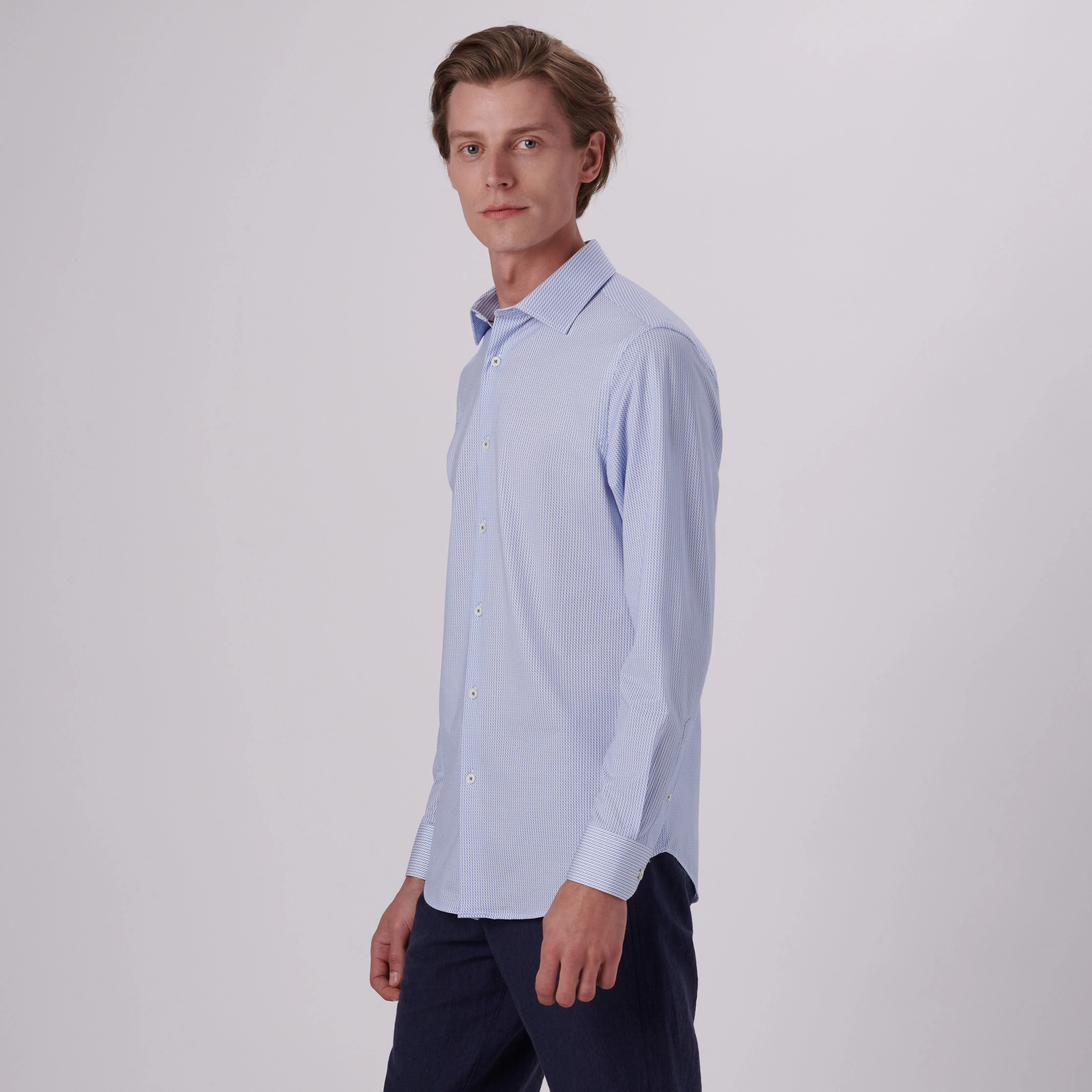 James Geometric Print OoohCotton Shirt sold by Bugatchi product image thumbnail 3