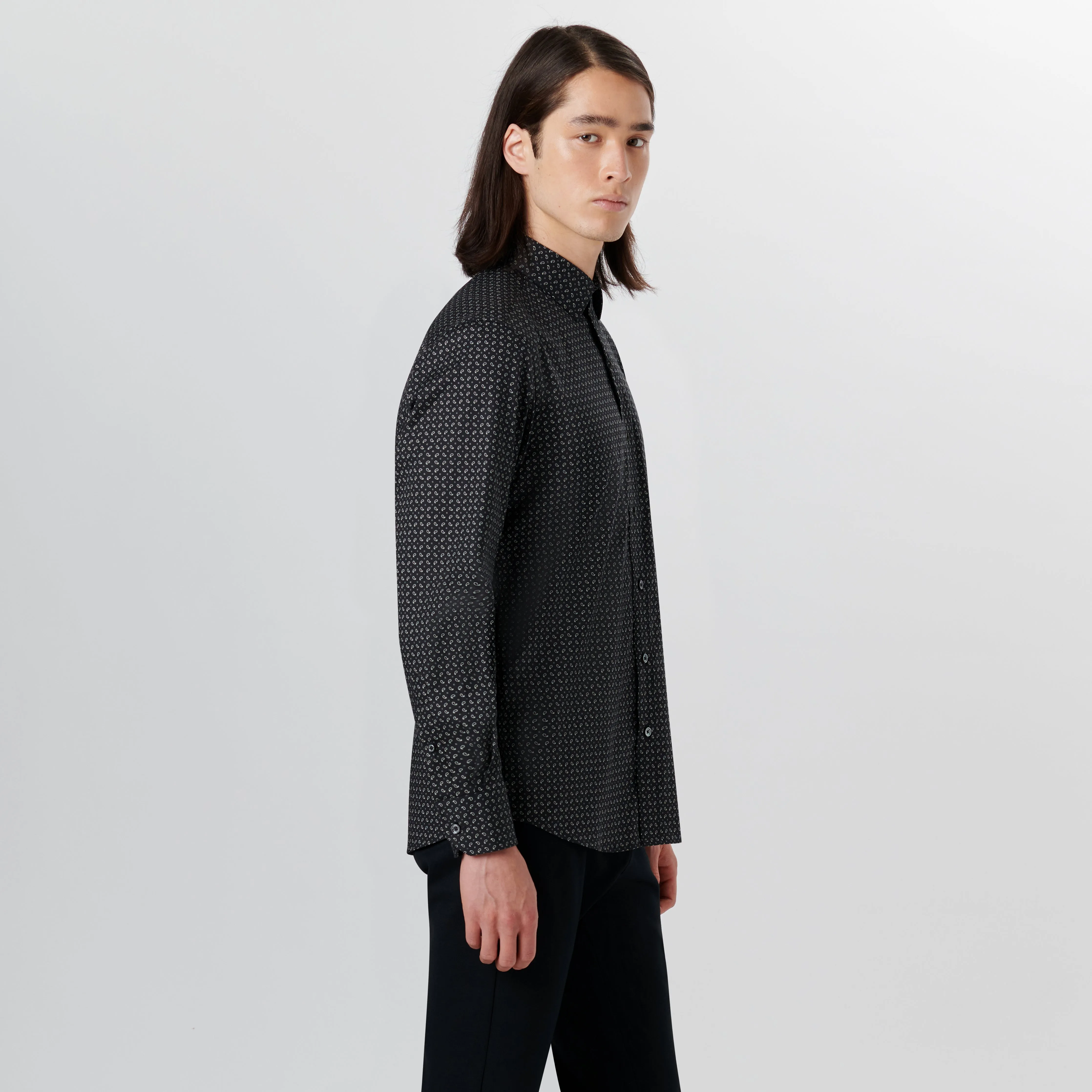 JULIAN Paisley Print Shirt sold by Bugatchi product image thumbnail 3