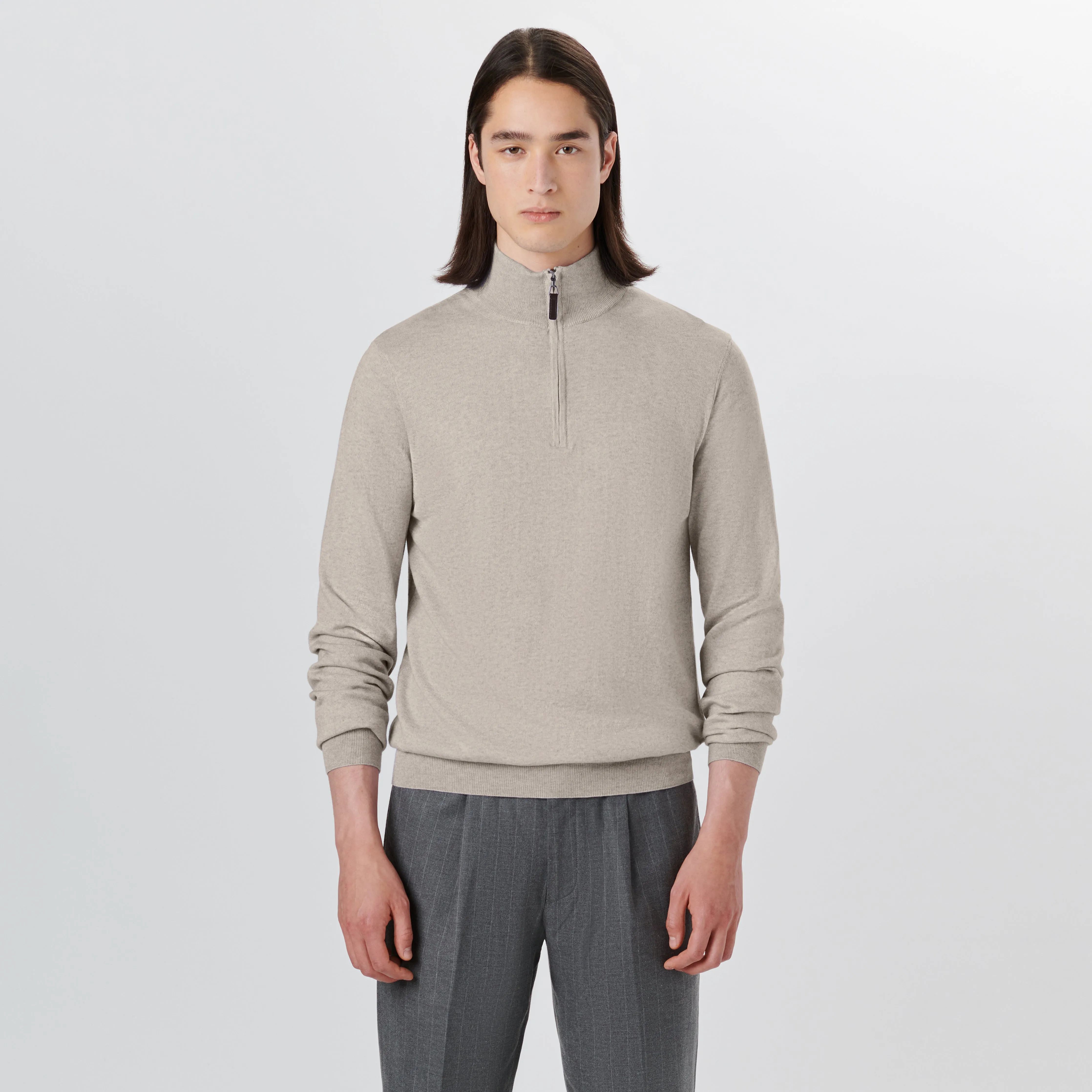 Melange Quarter Zip Pullover Sweater sold by Bugatchi product image thumbnail 2