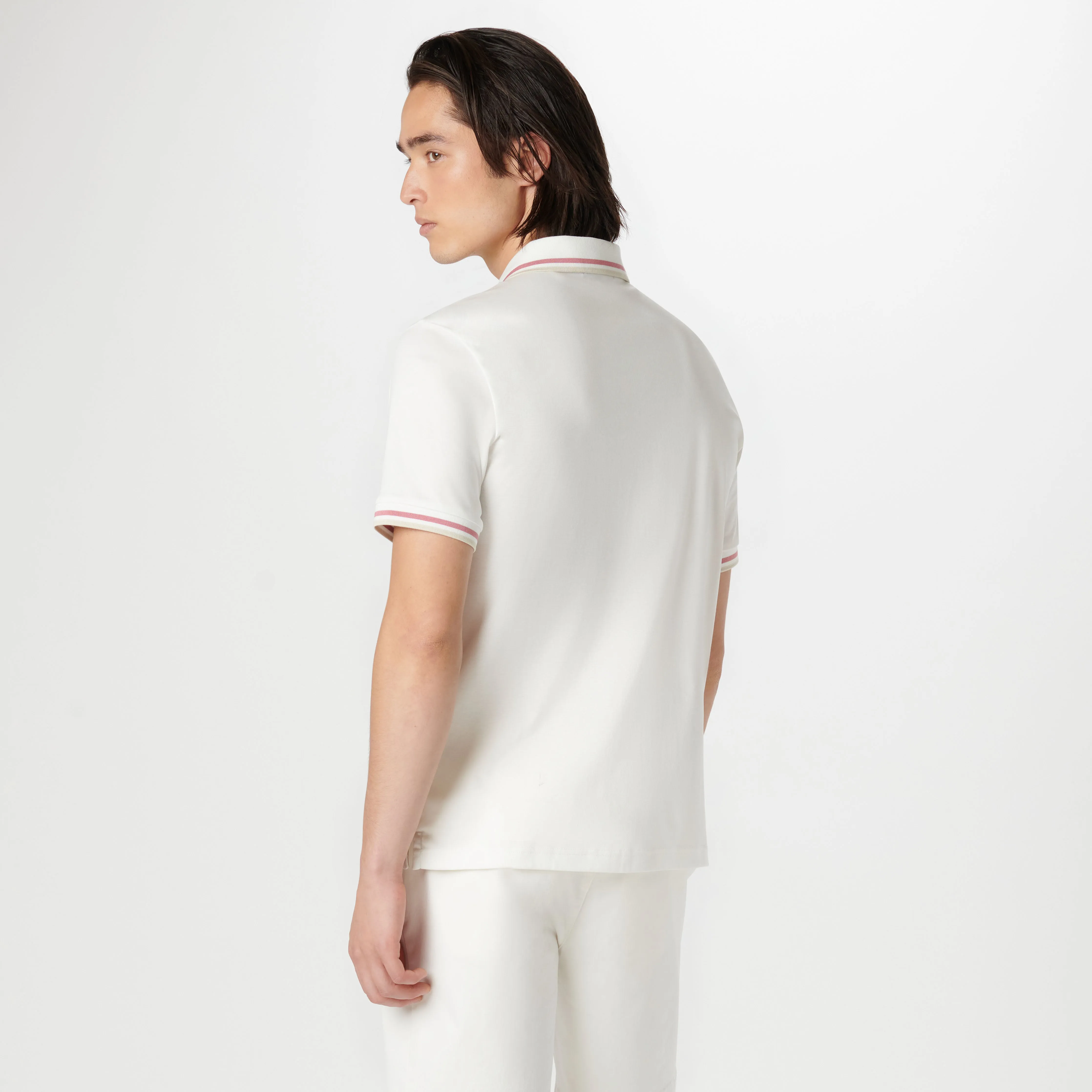 Tipped Quarter Zip Polo sold by Bugatchi product image thumbnail 4