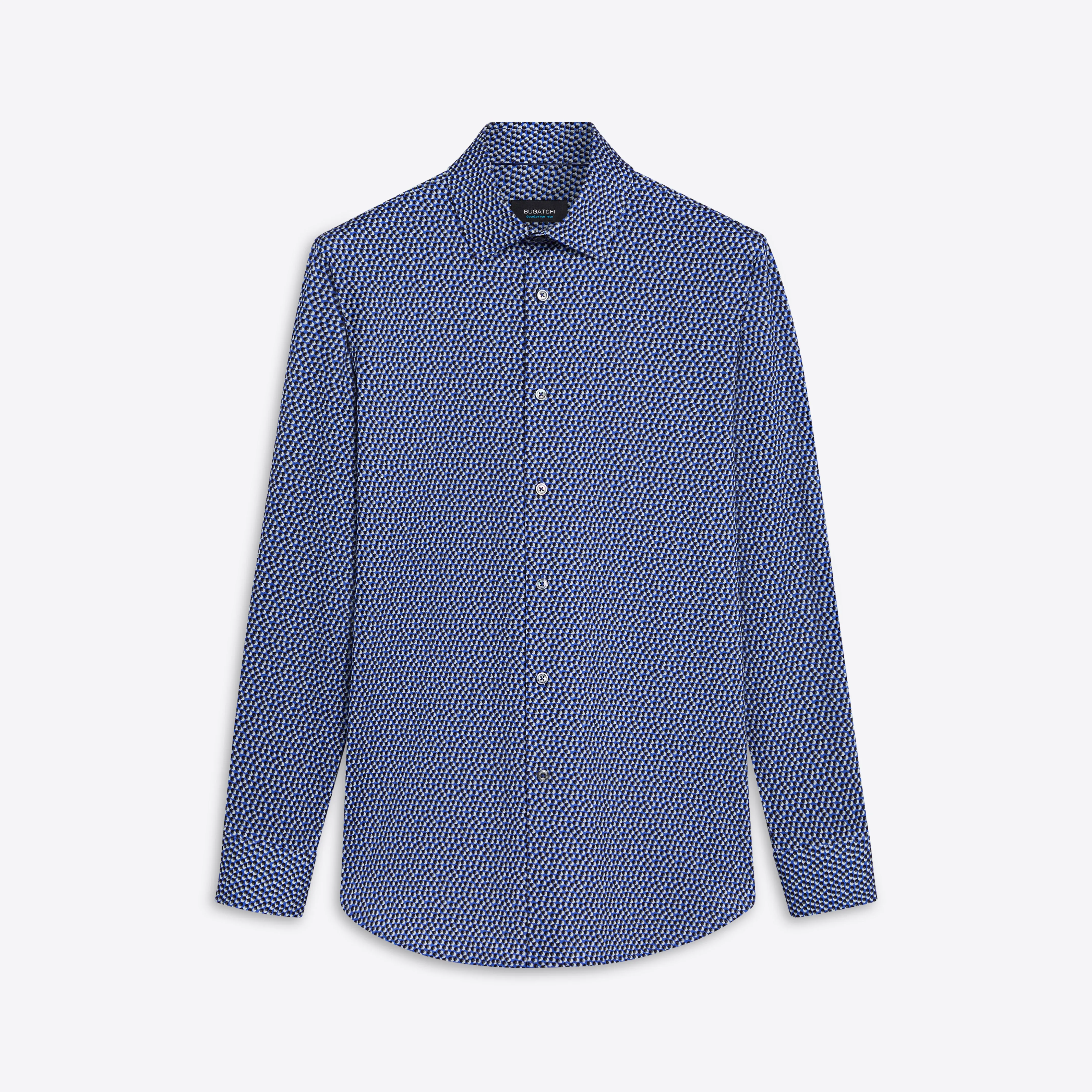 JAMES Geometric Print OoohCotton Shirt sold by Bugatchi