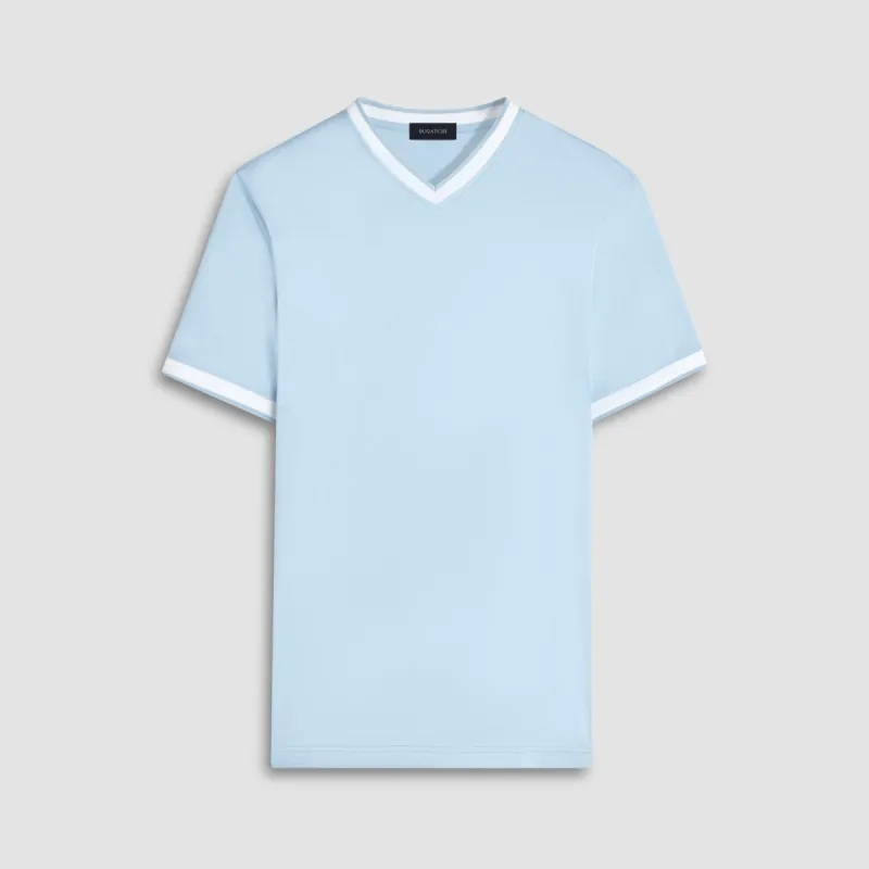 High V-Neck Pima T-Shirt sold by Bugatchi