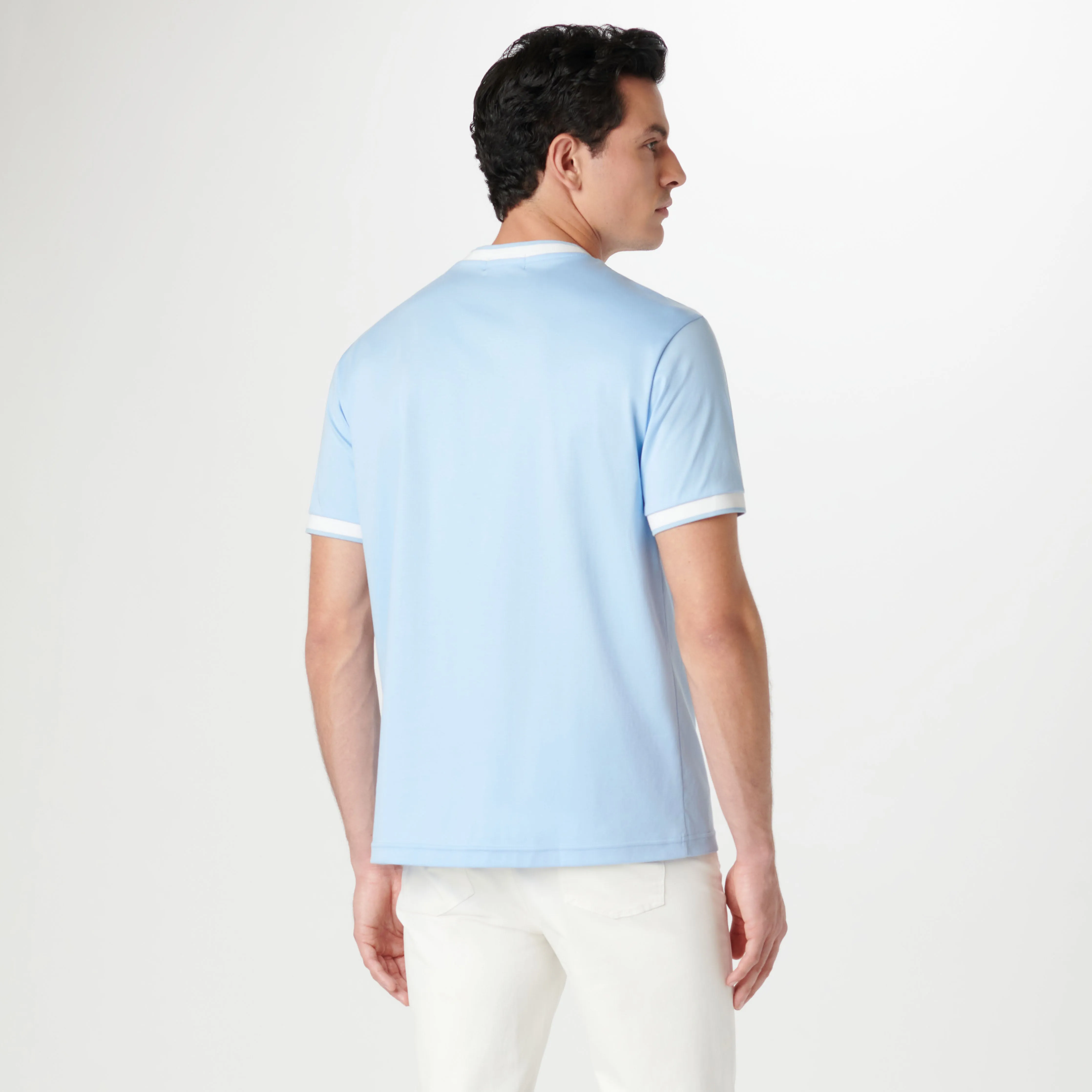 High V-Neck Pima T-Shirt sold by Bugatchi product image thumbnail 4