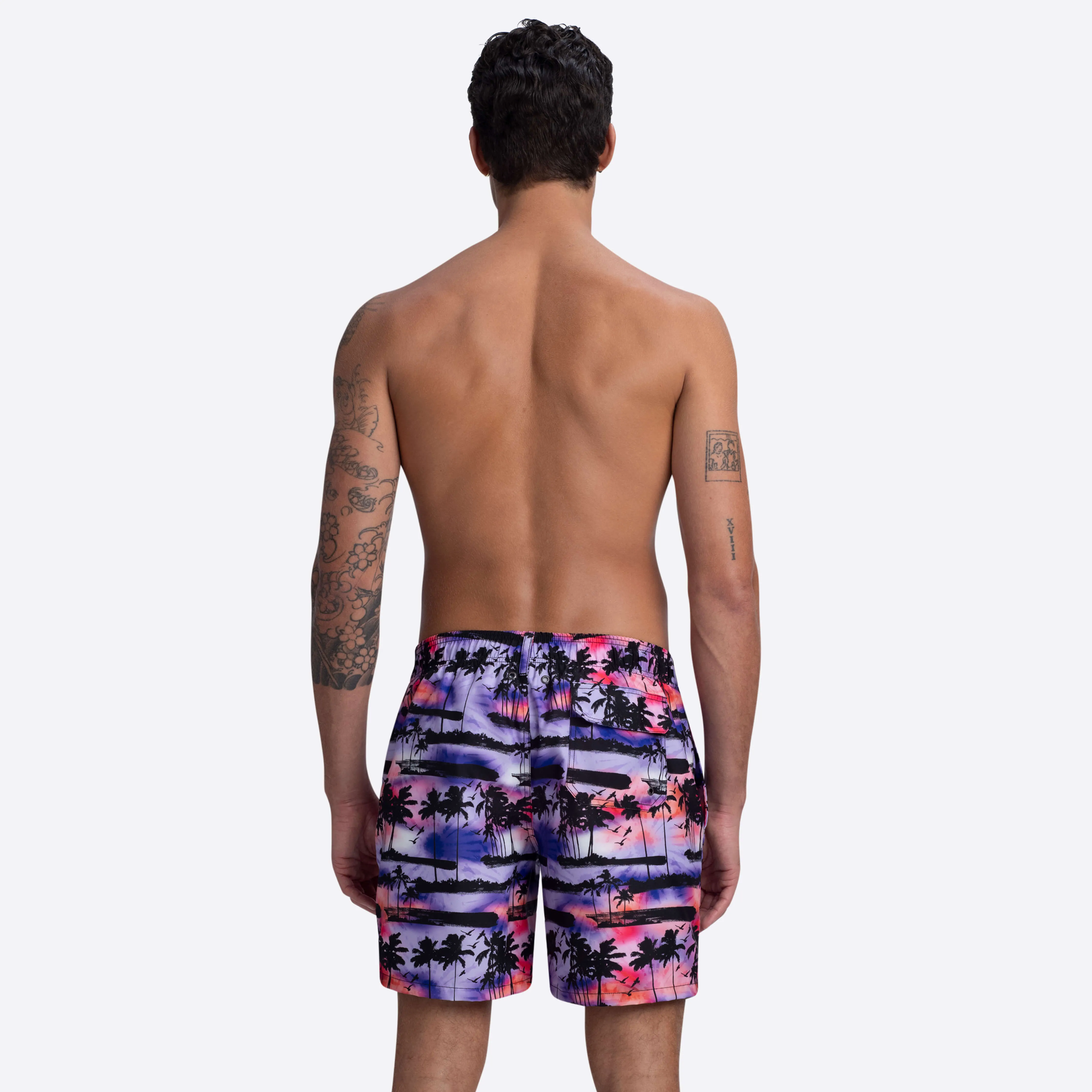 COSMO Palm Tree Print Swim Trunks sold by Bugatchi product image thumbnail 4