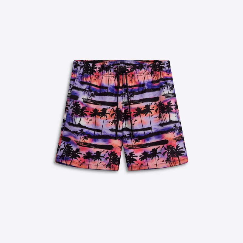 COSMO Palm Tree Print Swim Trunks sold by Bugatchi