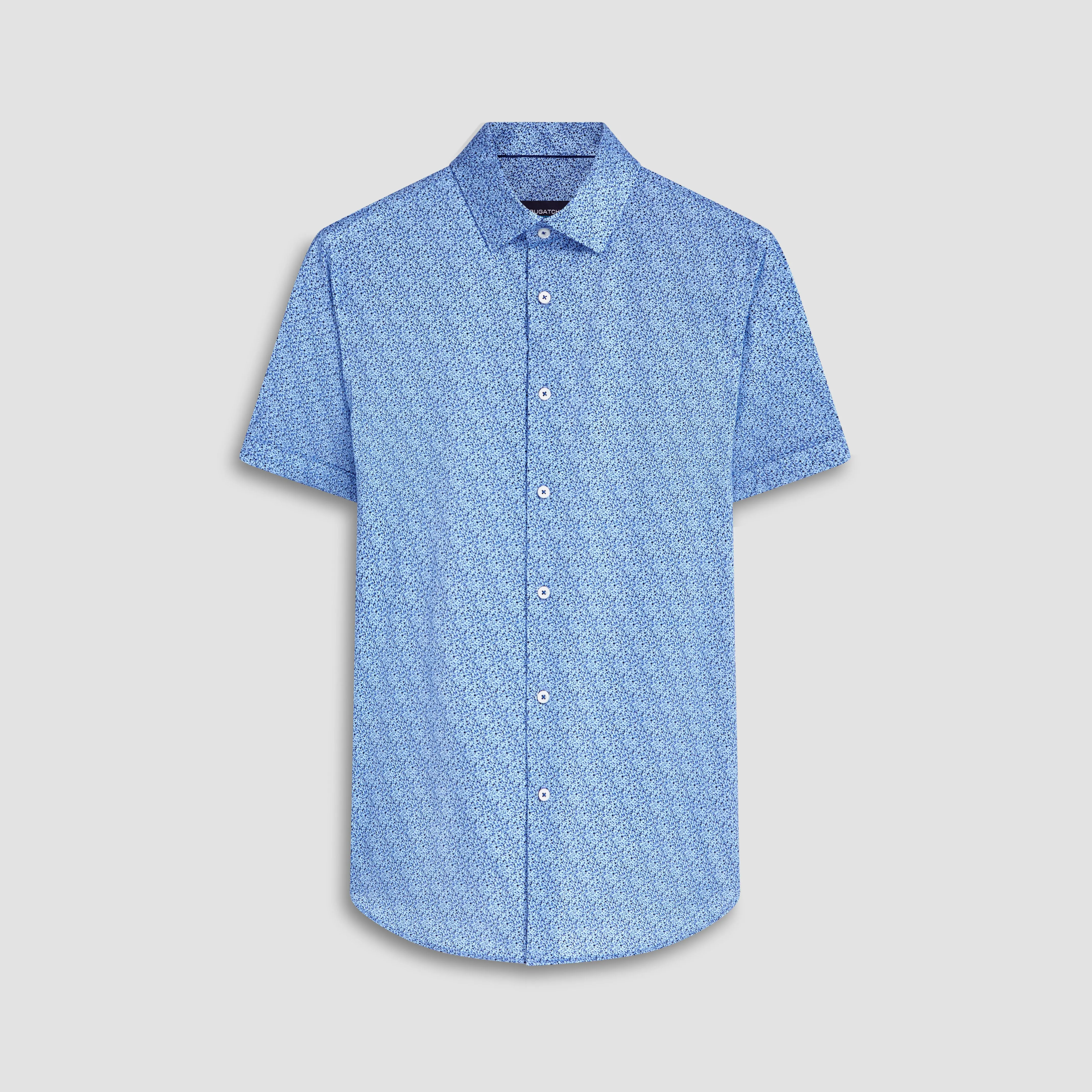Miles Abstract Print OoohCotton Short Sleeve Shirt sold by Bugatchi