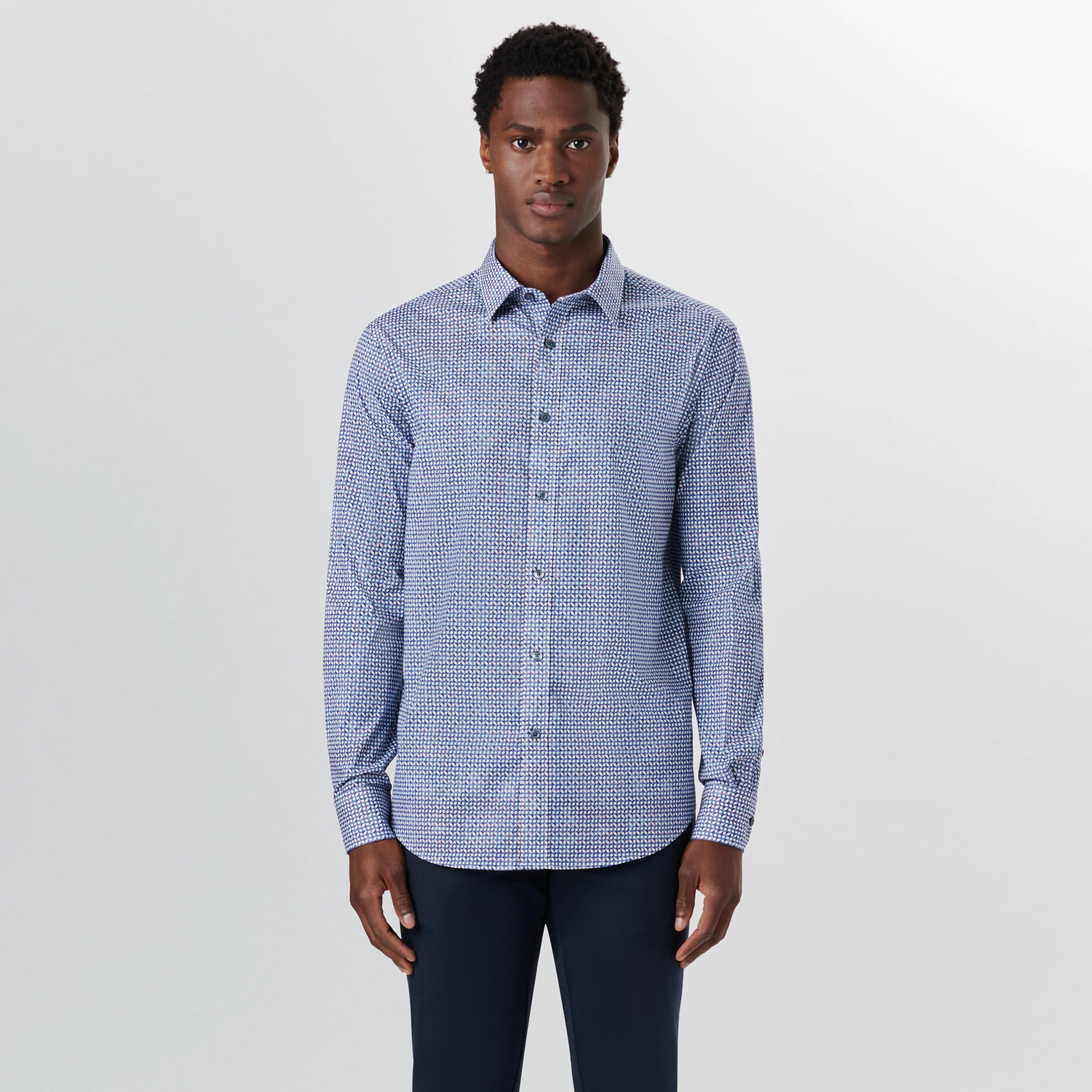 JULIAN Geometric Print Shirt sold by Bugatchi product image thumbnail 2