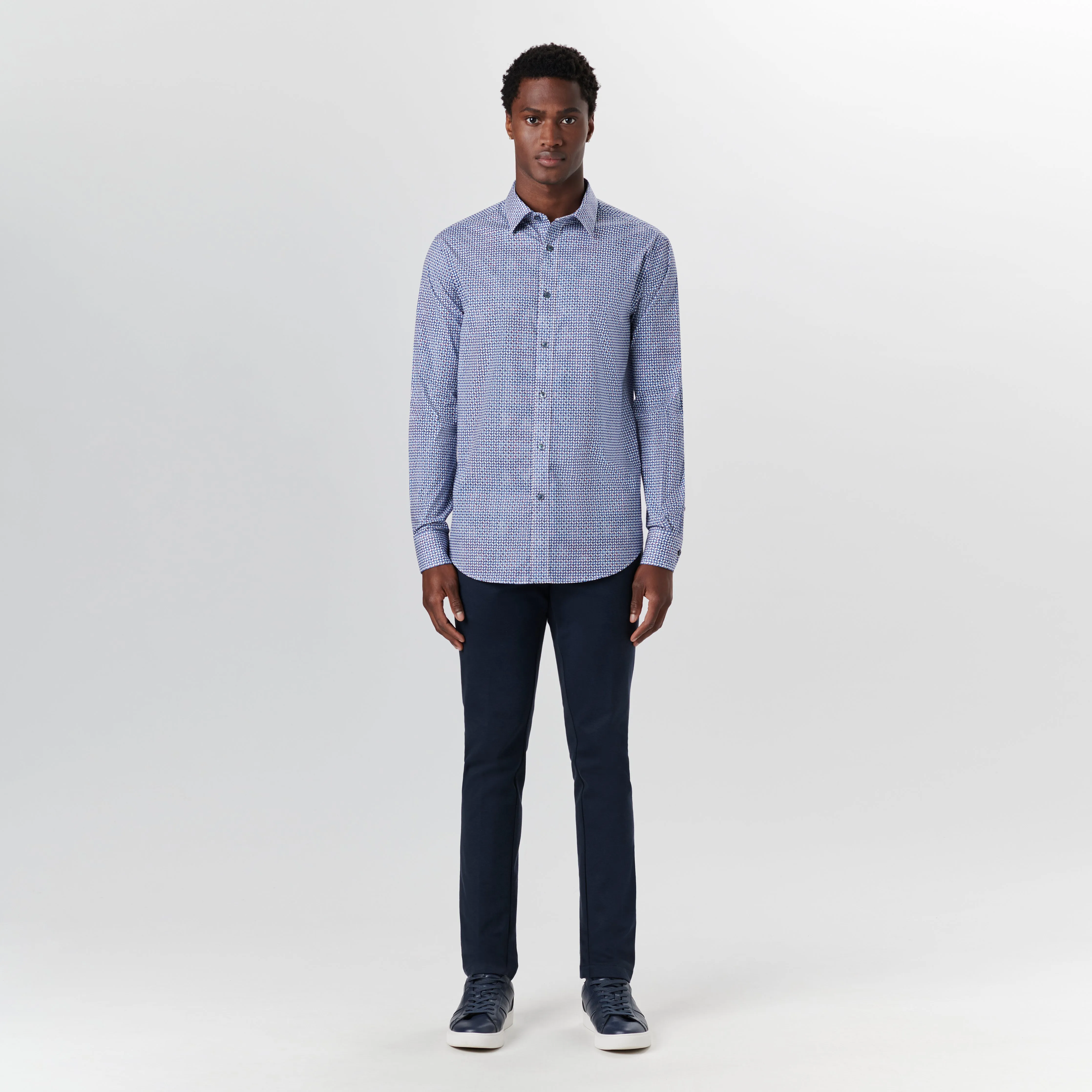 JULIAN Geometric Print Shirt sold by Bugatchi product image thumbnail 5