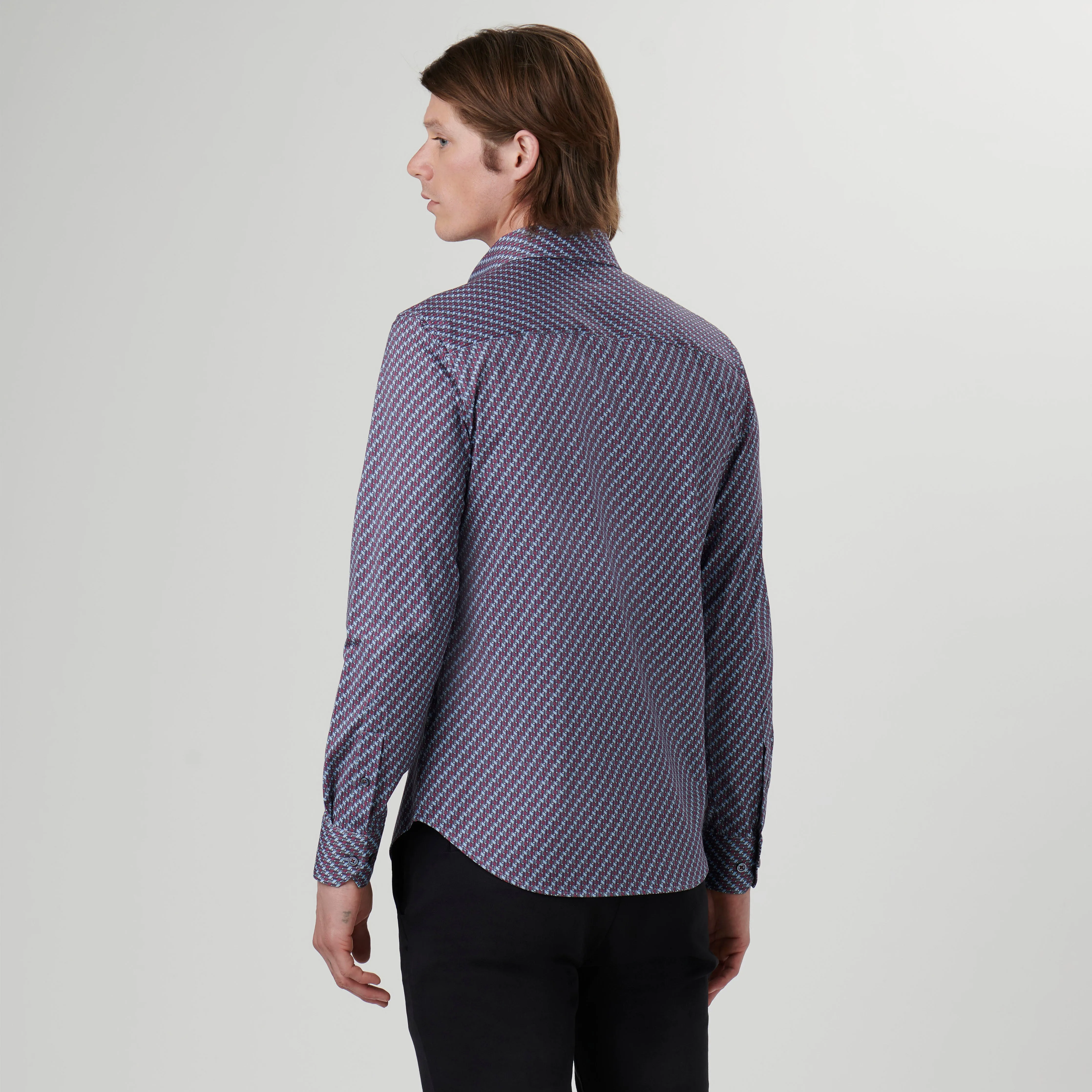 James Illusion Print OoohCotton Shirt sold by Bugatchi product image thumbnail 4