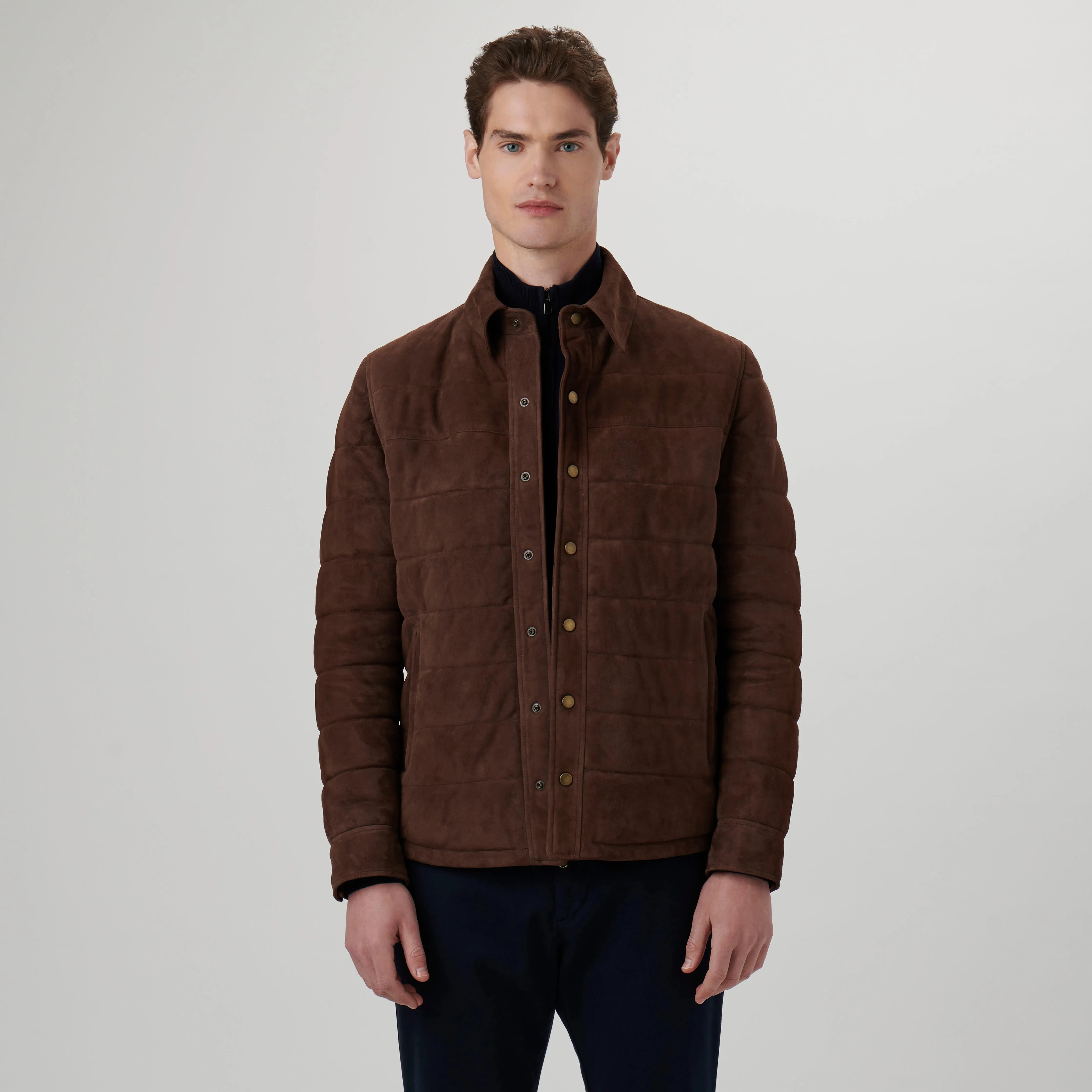 Quilted Suede Jacket sold by Bugatchi product image thumbnail 3