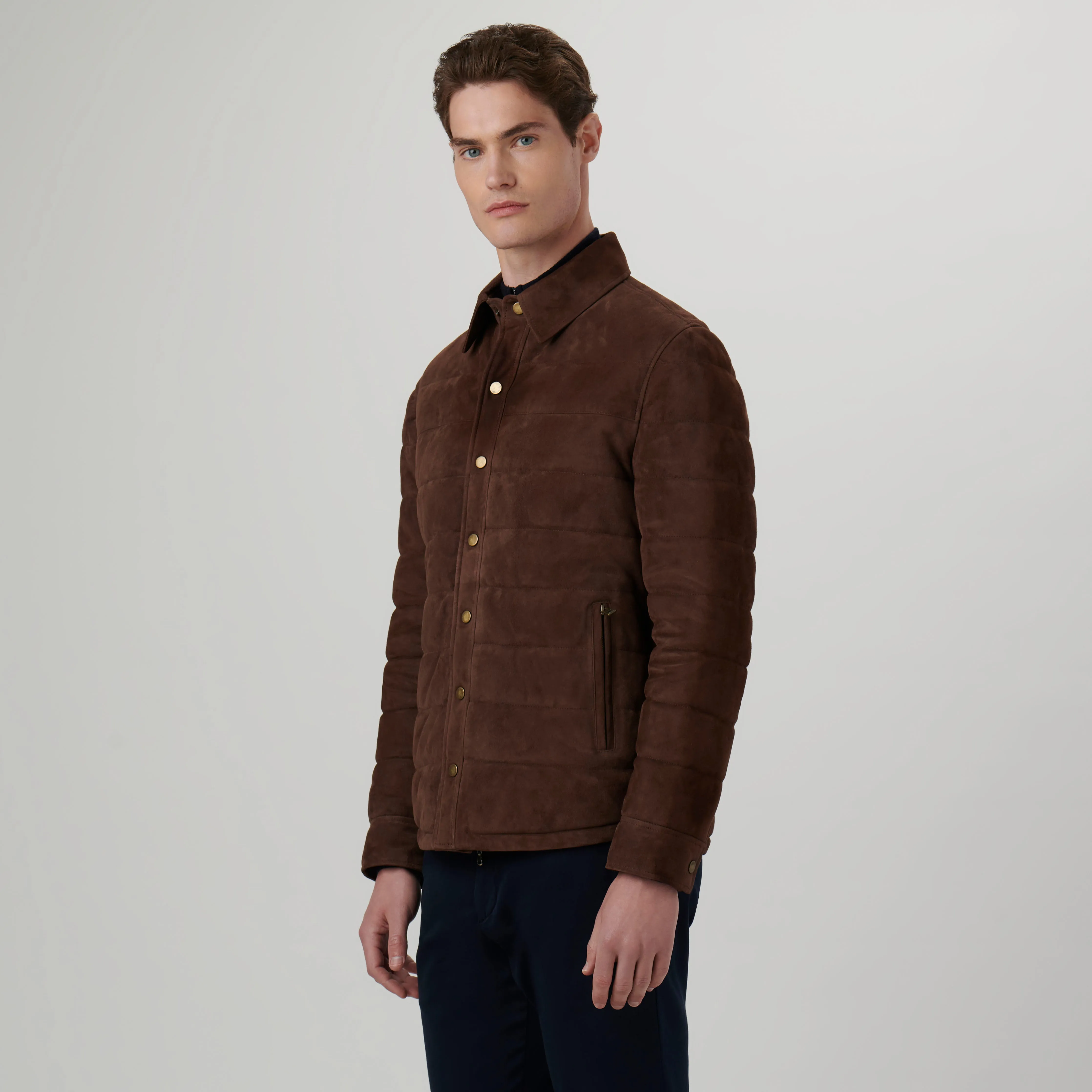 Quilted Suede Jacket sold by Bugatchi product image thumbnail 4