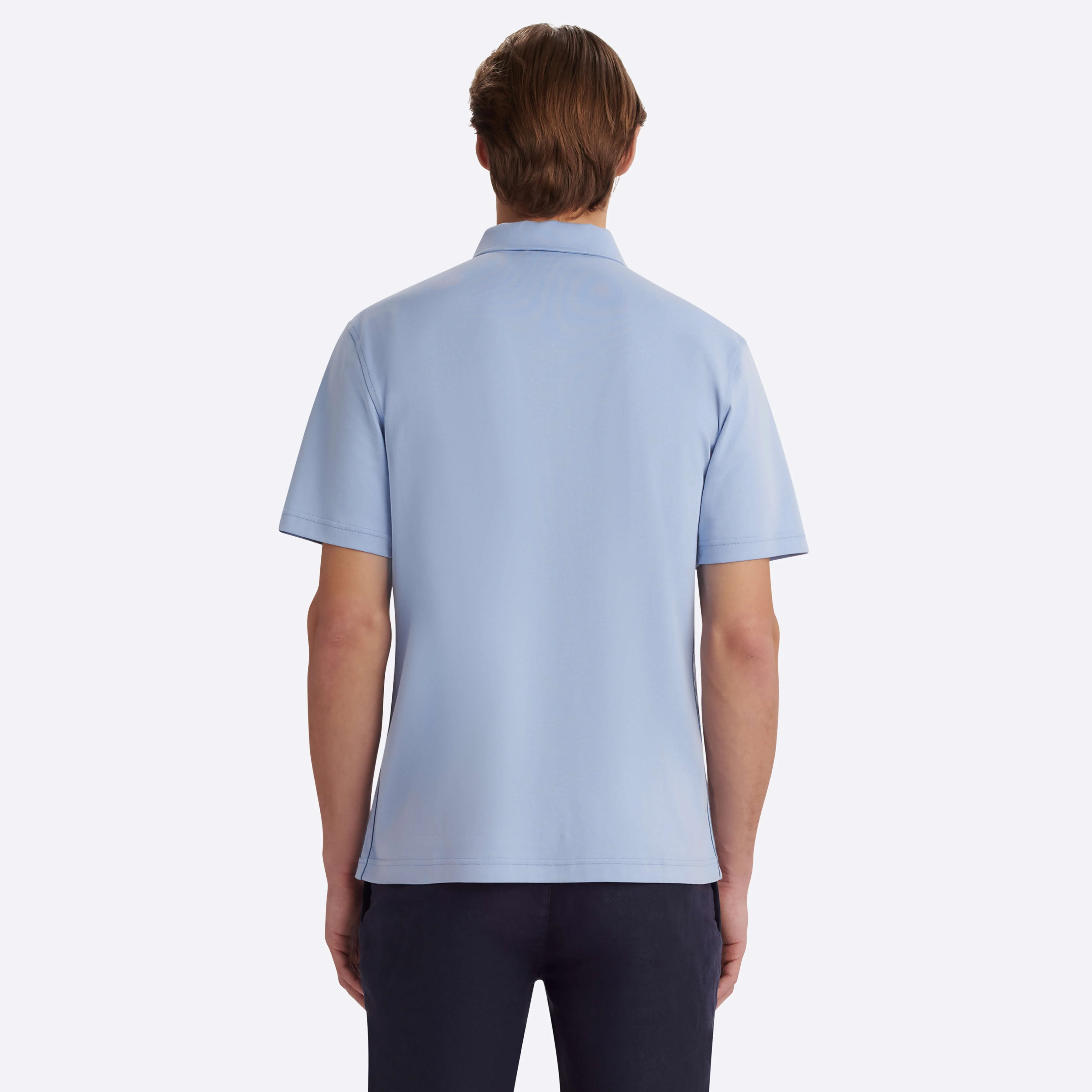 Short Sleeve Quarter Zip Polo sold by Bugatchi product image thumbnail 4