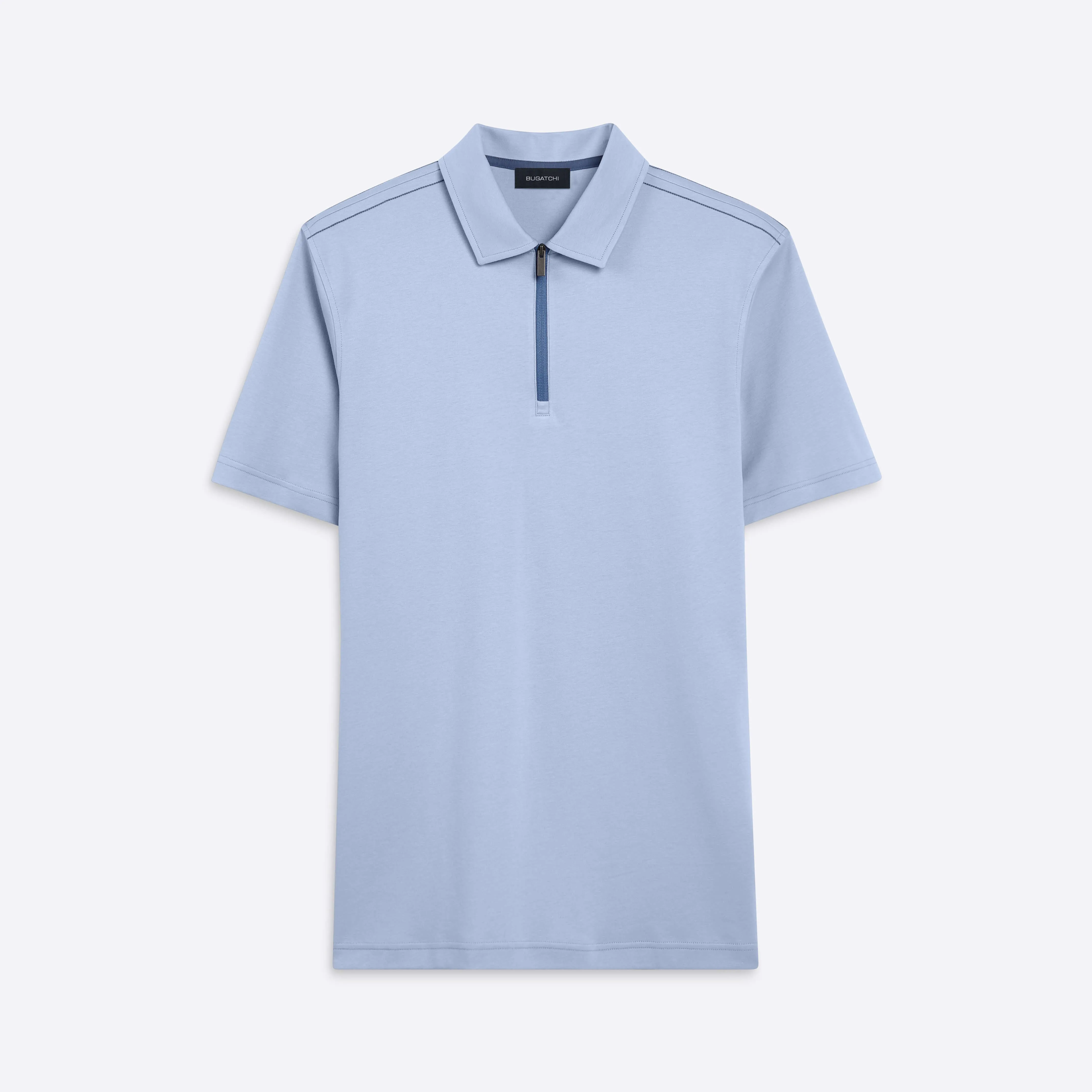 Short Sleeve Quarter Zip Polo sold by Bugatchi