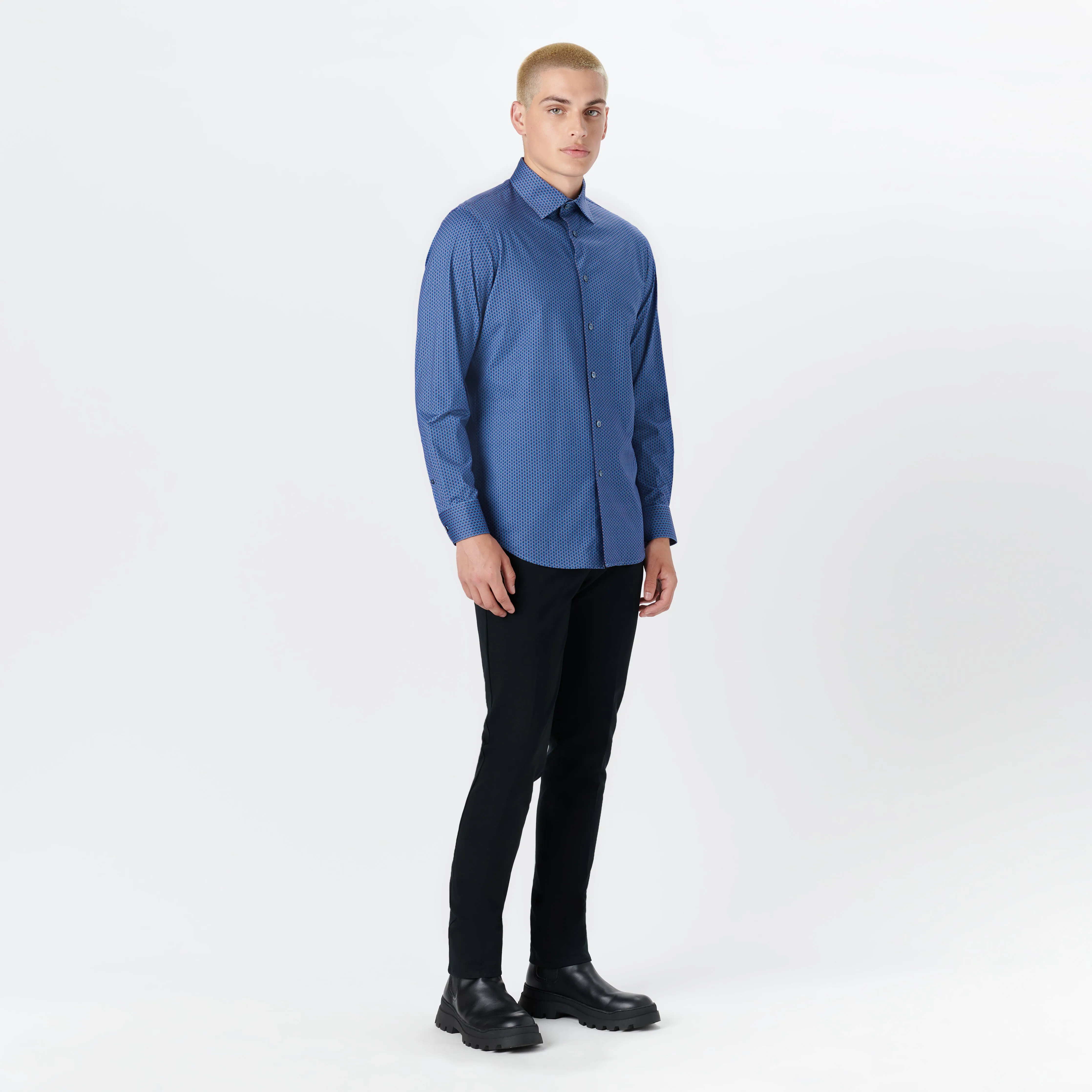 JAMES Striped OoohCotton Shirt sold by Bugatchi product image thumbnail 5