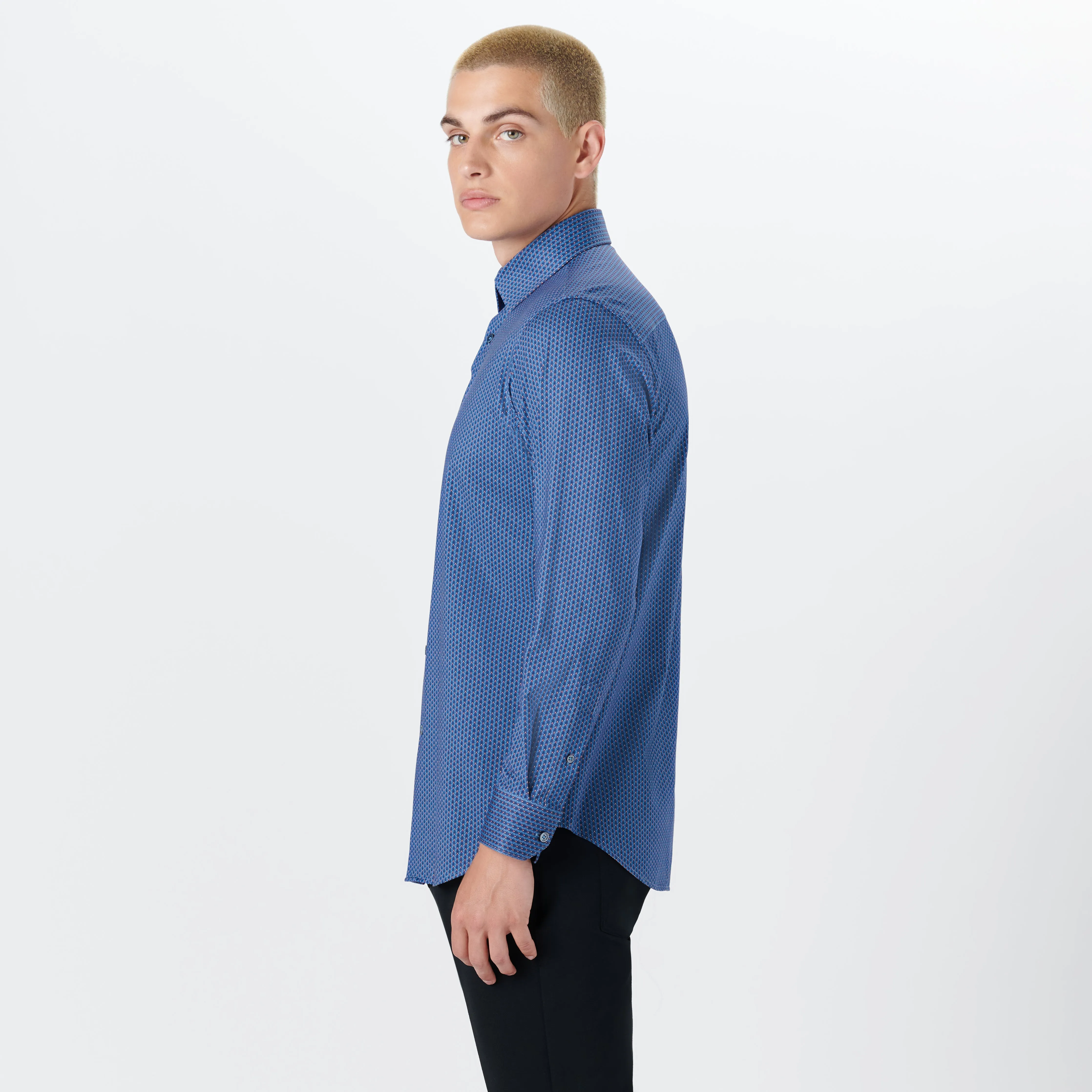 JAMES Striped OoohCotton Shirt sold by Bugatchi product image thumbnail 3