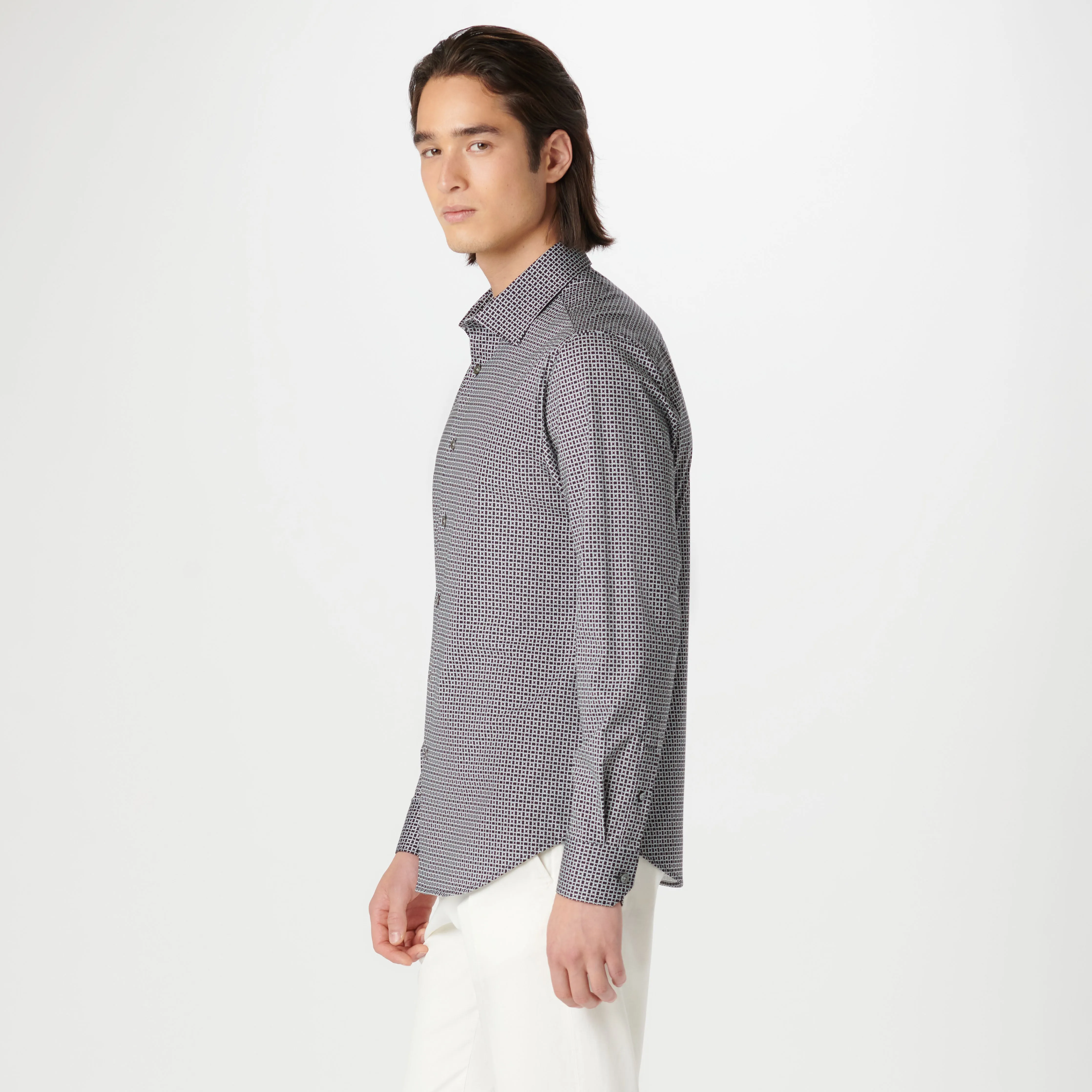 James Chain Link OoohCotton Shirt sold by Bugatchi product image thumbnail 3