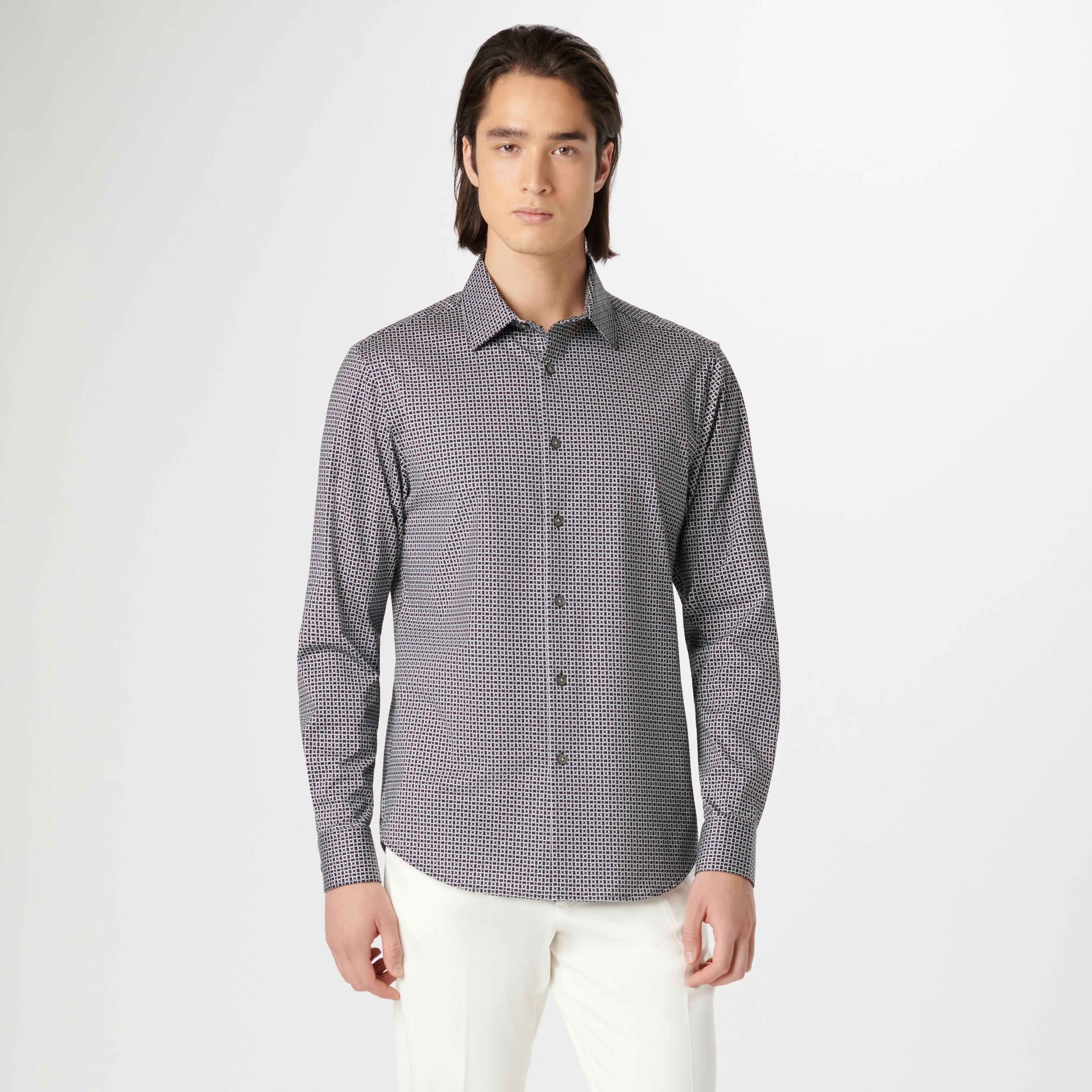 James Chain Link OoohCotton Shirt sold by Bugatchi product image thumbnail 2