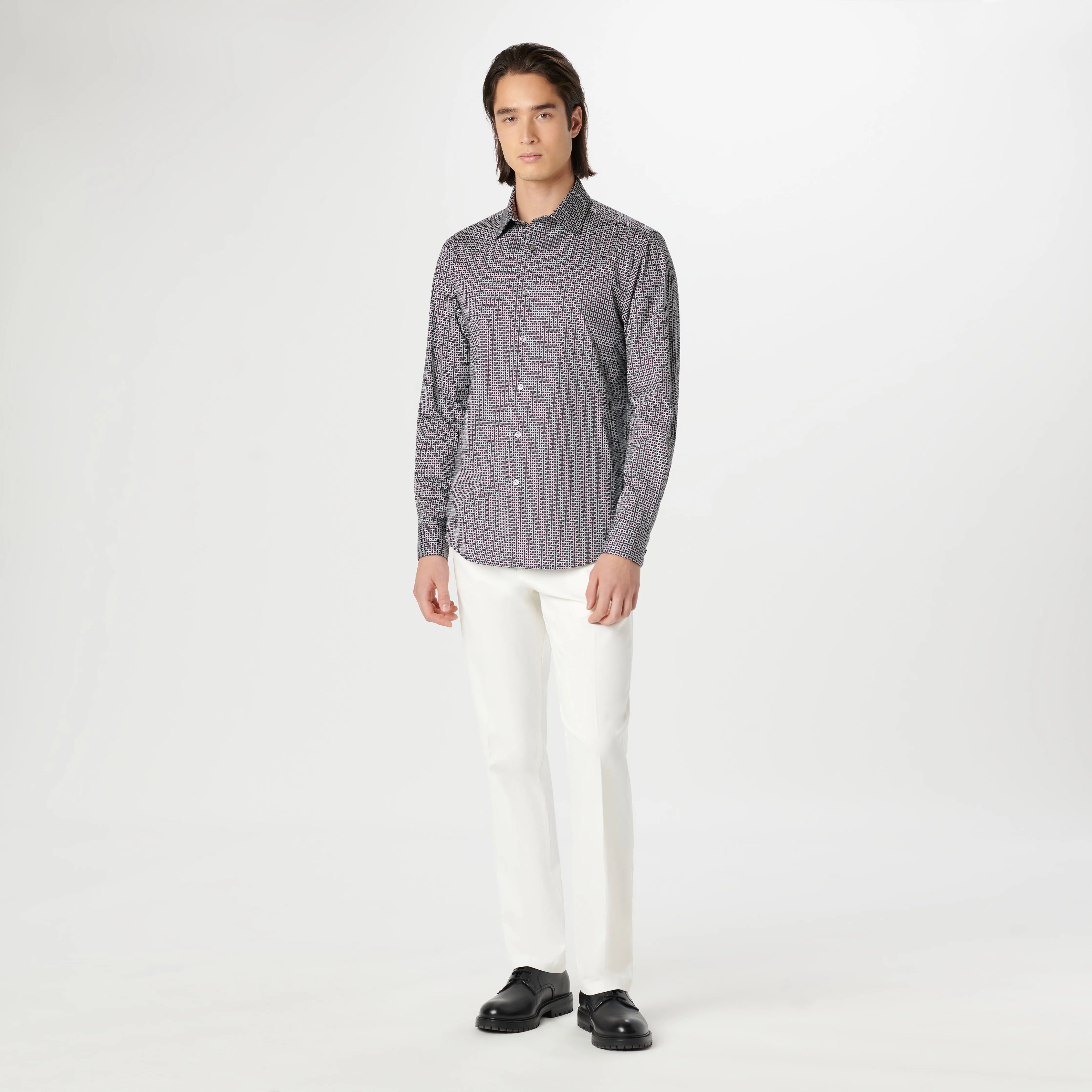 James Chain Link OoohCotton Shirt sold by Bugatchi product image thumbnail 5