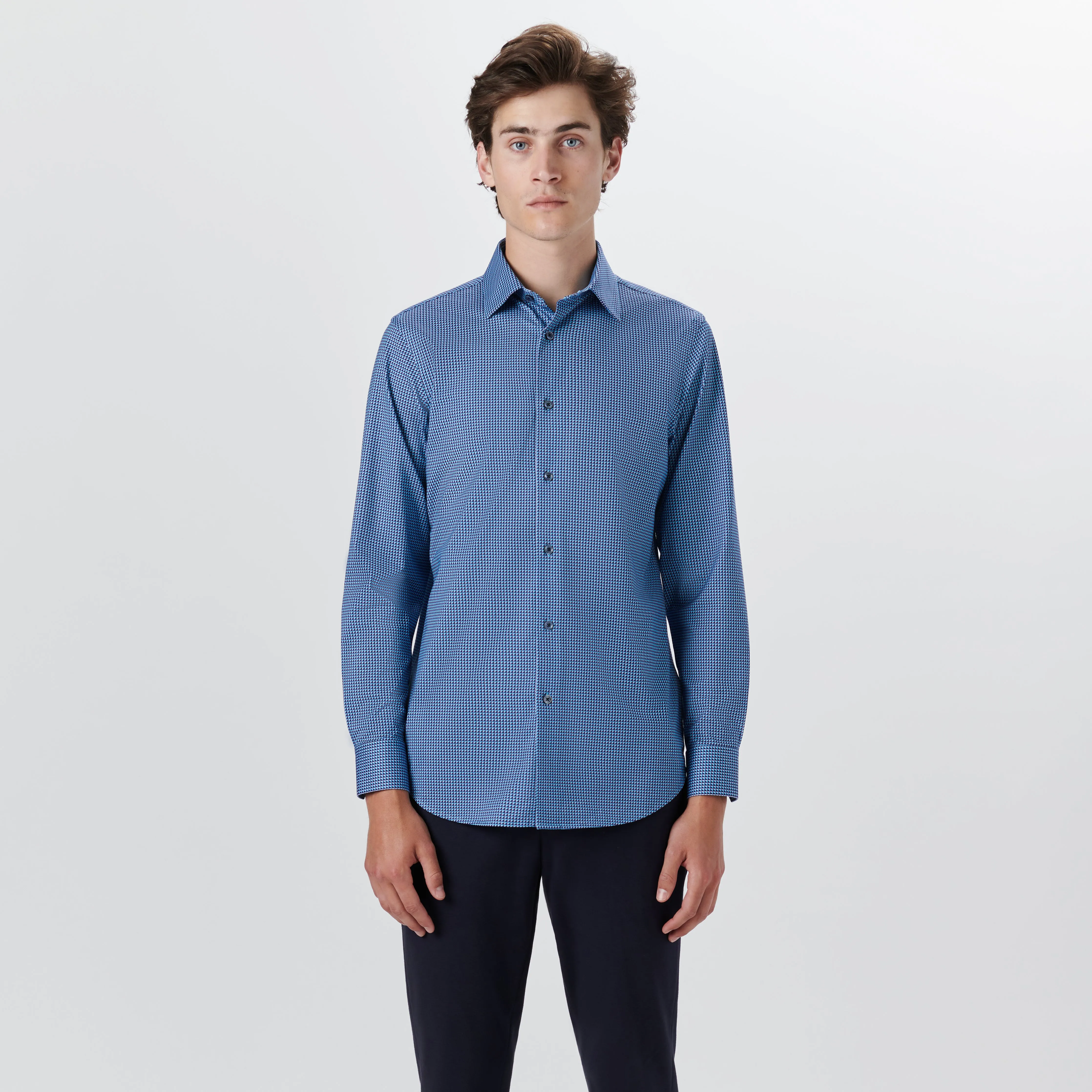 JAMES Geometric Print OoohCotton Shirt sold by Bugatchi product image thumbnail 2