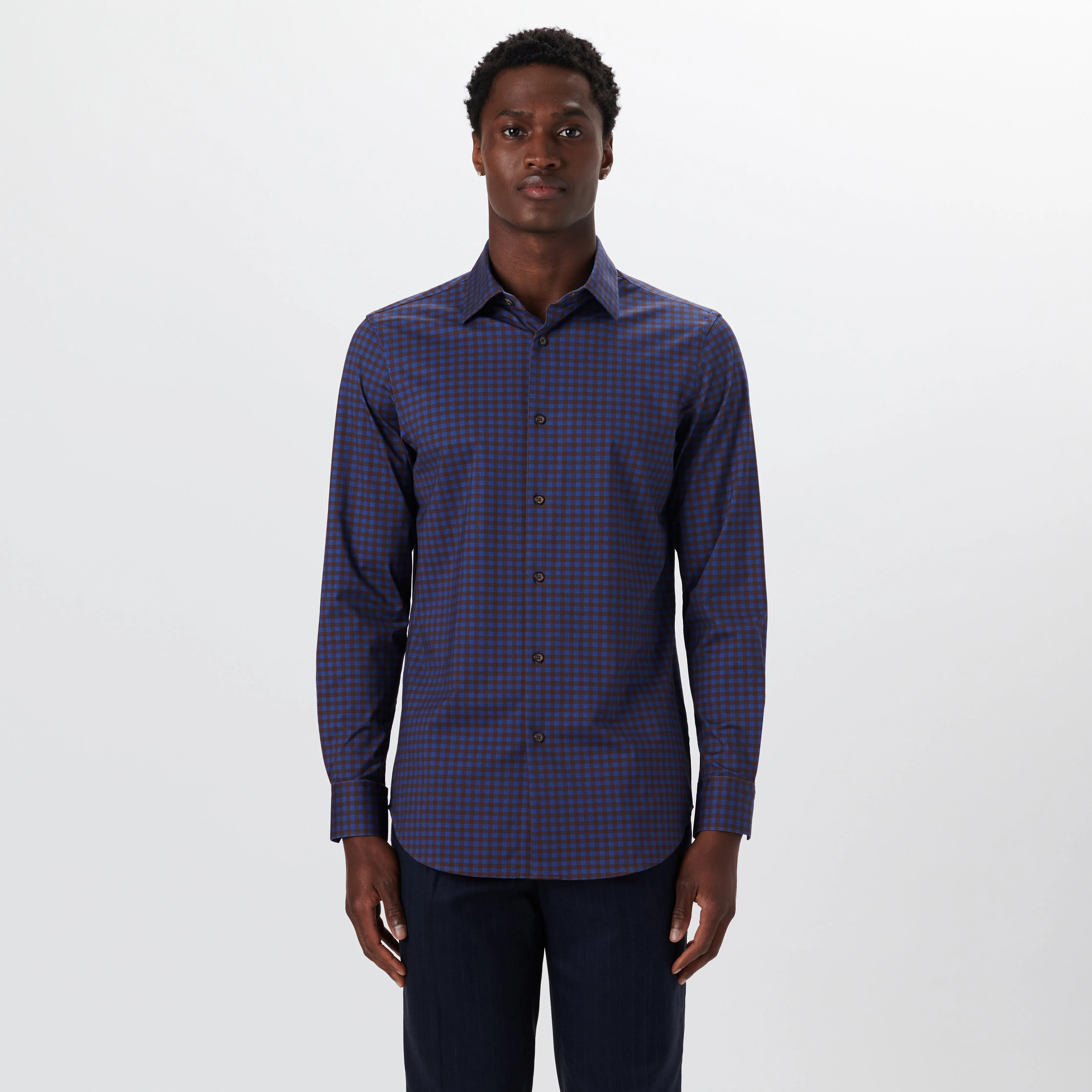 JAMES Gingham Check OoohCotton Shirt sold by Bugatchi product image thumbnail 2