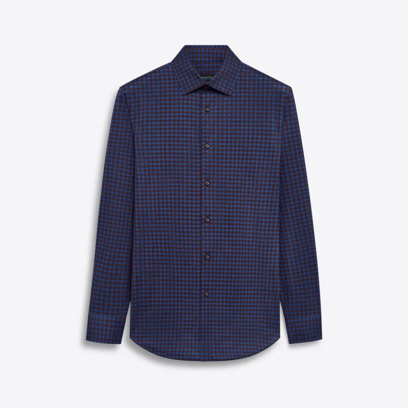 JAMES Gingham Check OoohCotton Shirt sold by Bugatchi