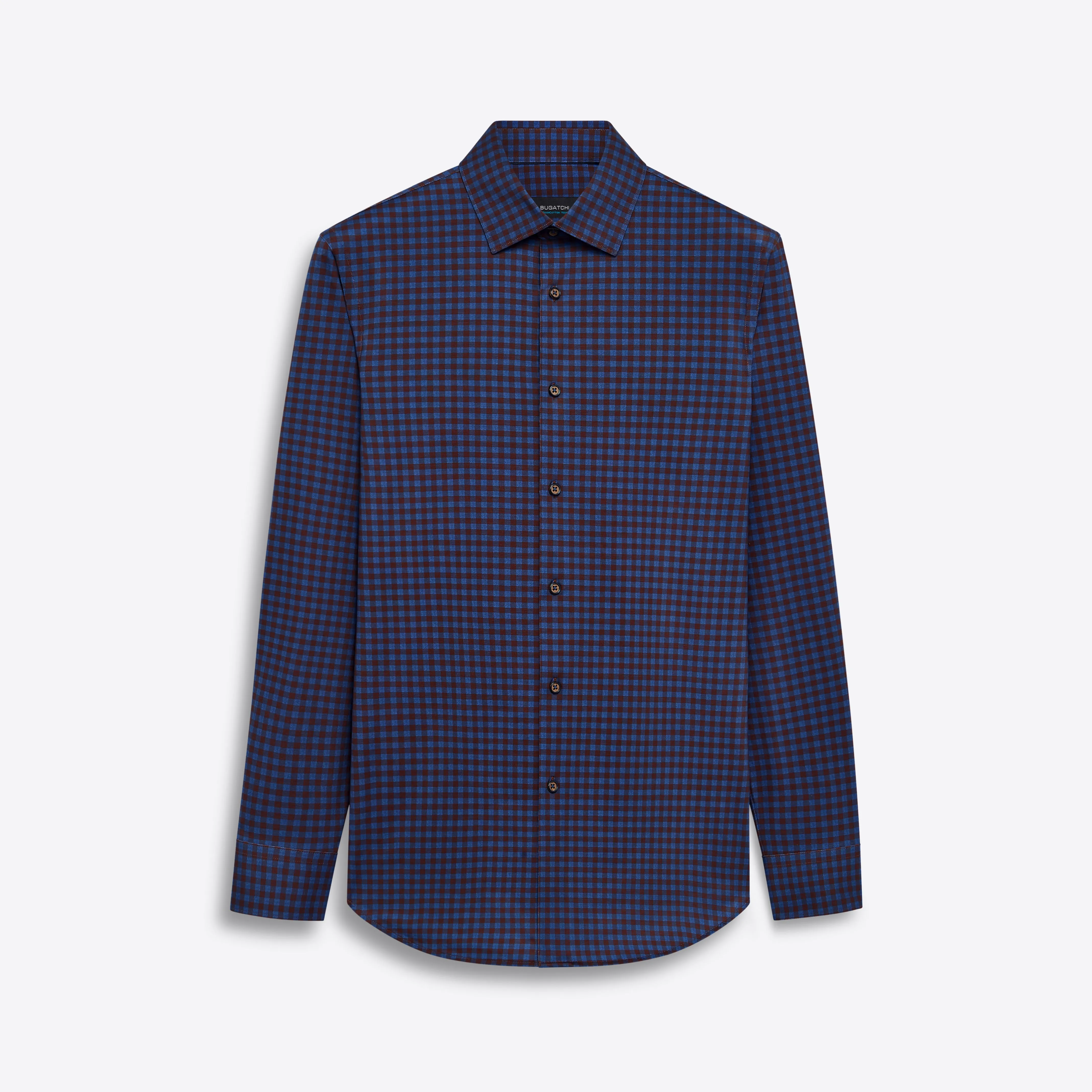 JAMES Gingham Check OoohCotton Shirt sold by Bugatchi