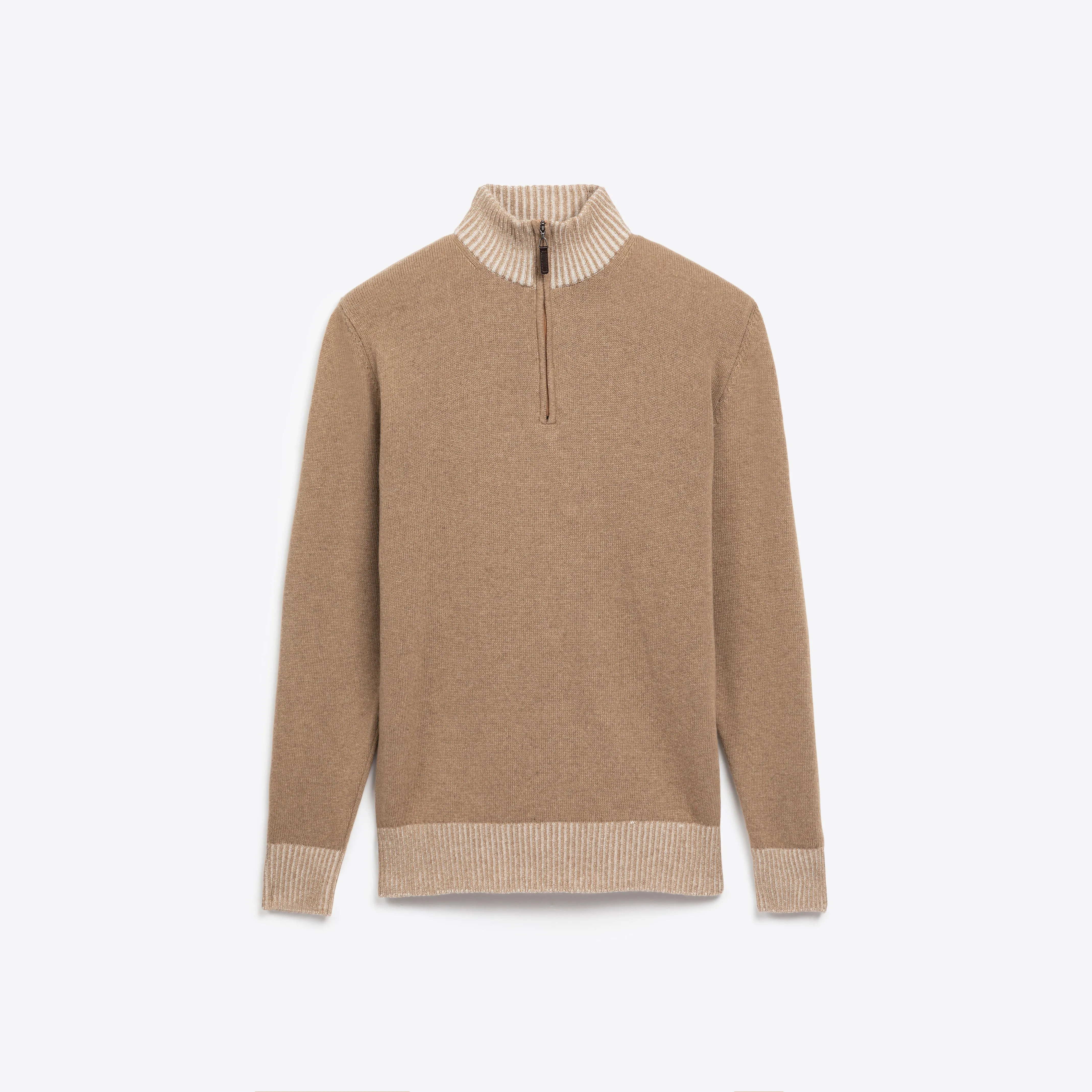 Solid Quarter Zip Mock Neck Sweater sold by Bugatchi