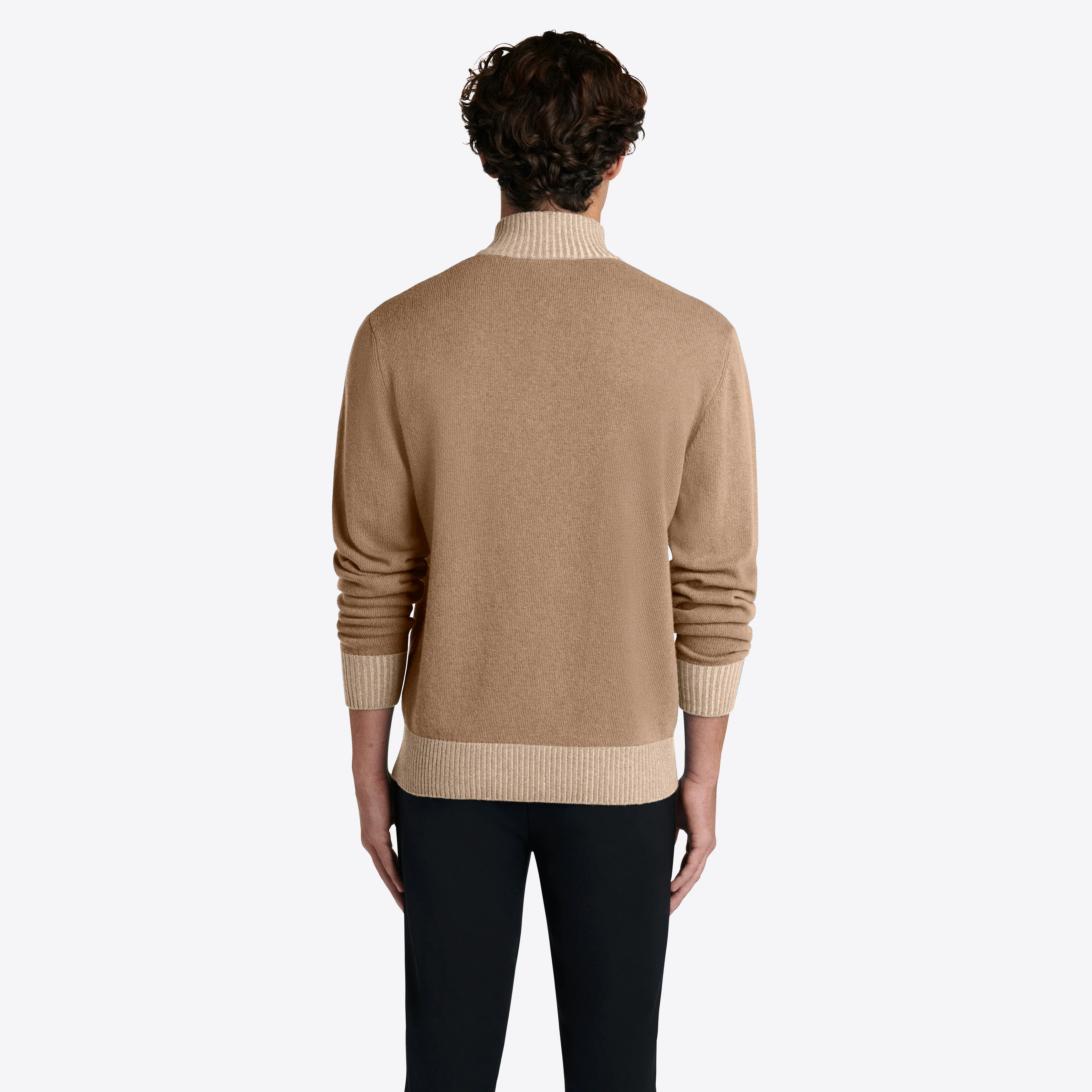 Solid Quarter Zip Mock Neck Sweater sold by Bugatchi product image thumbnail 5