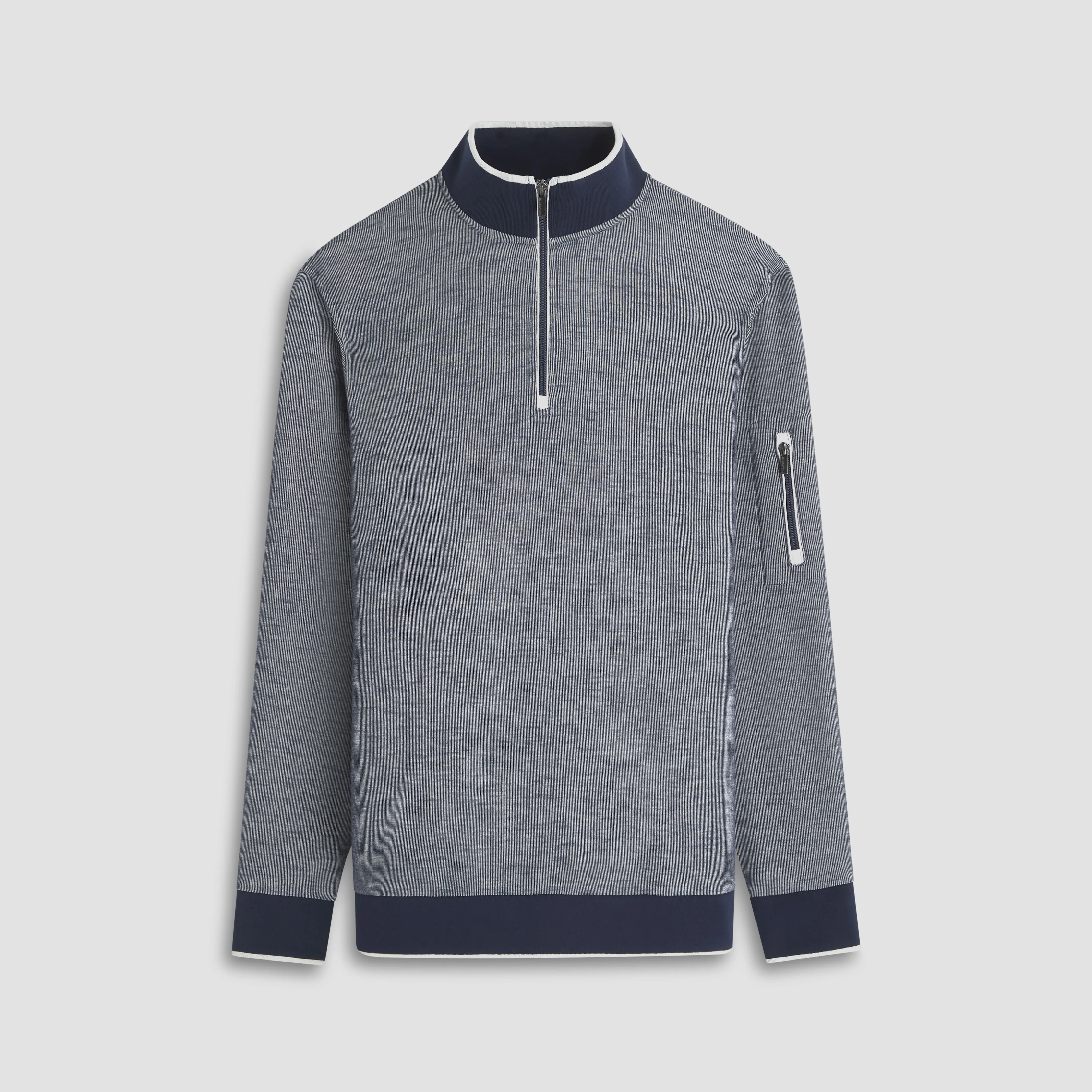 Mini Cable Quarter Zip Pullover sold by Bugatchi