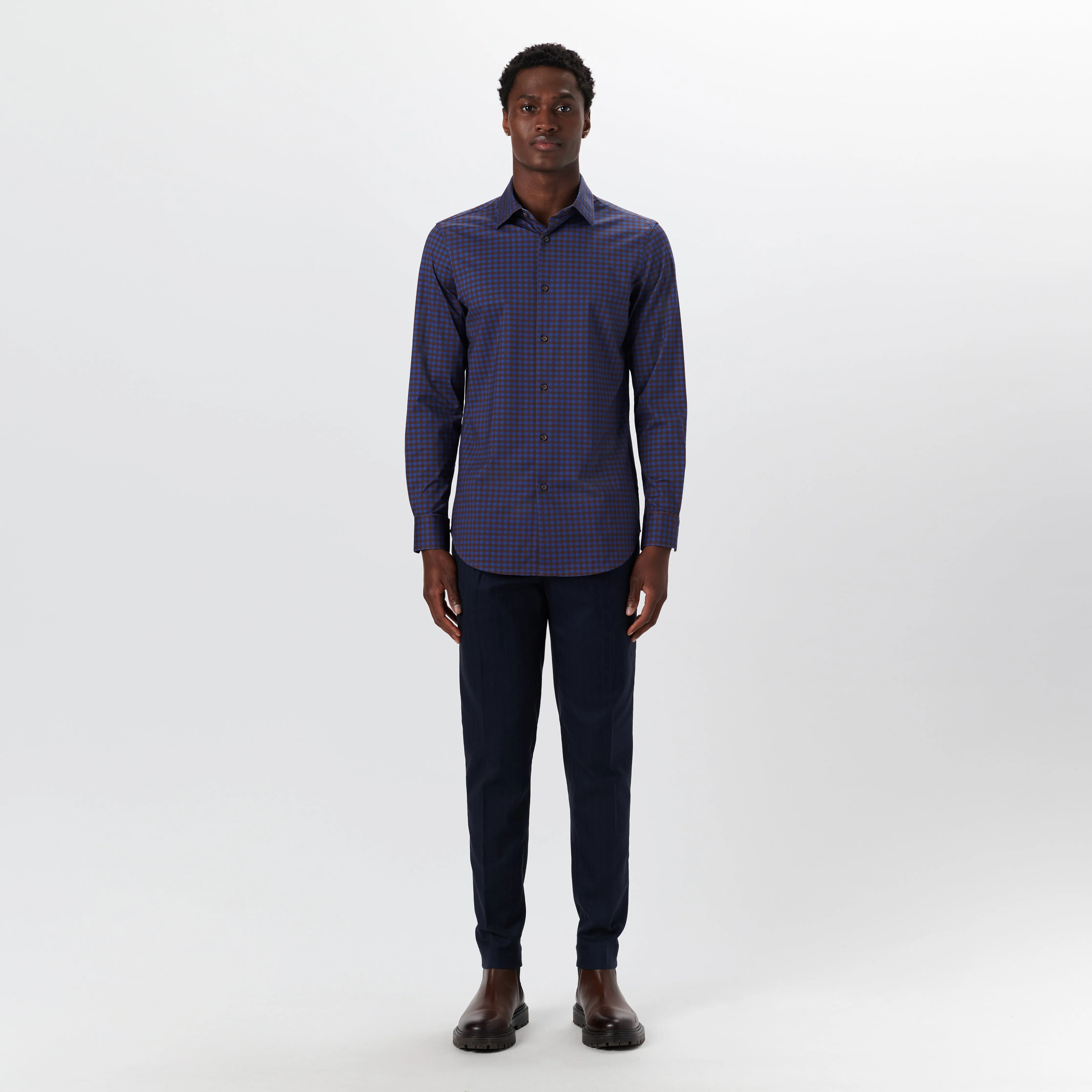 JAMES Gingham Check OoohCotton Shirt sold by Bugatchi product image thumbnail 5