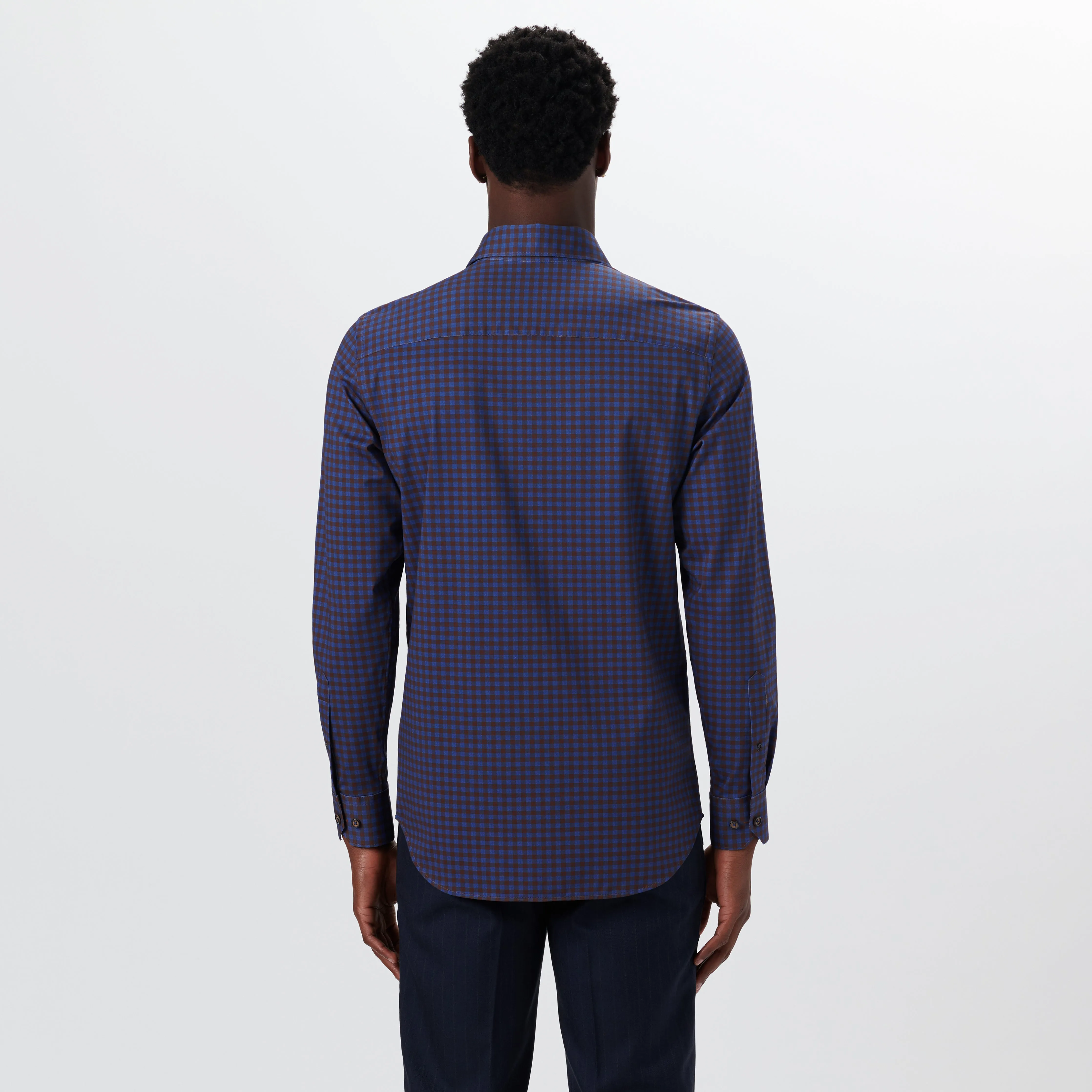 JAMES Gingham Check OoohCotton Shirt sold by Bugatchi product image thumbnail 4
