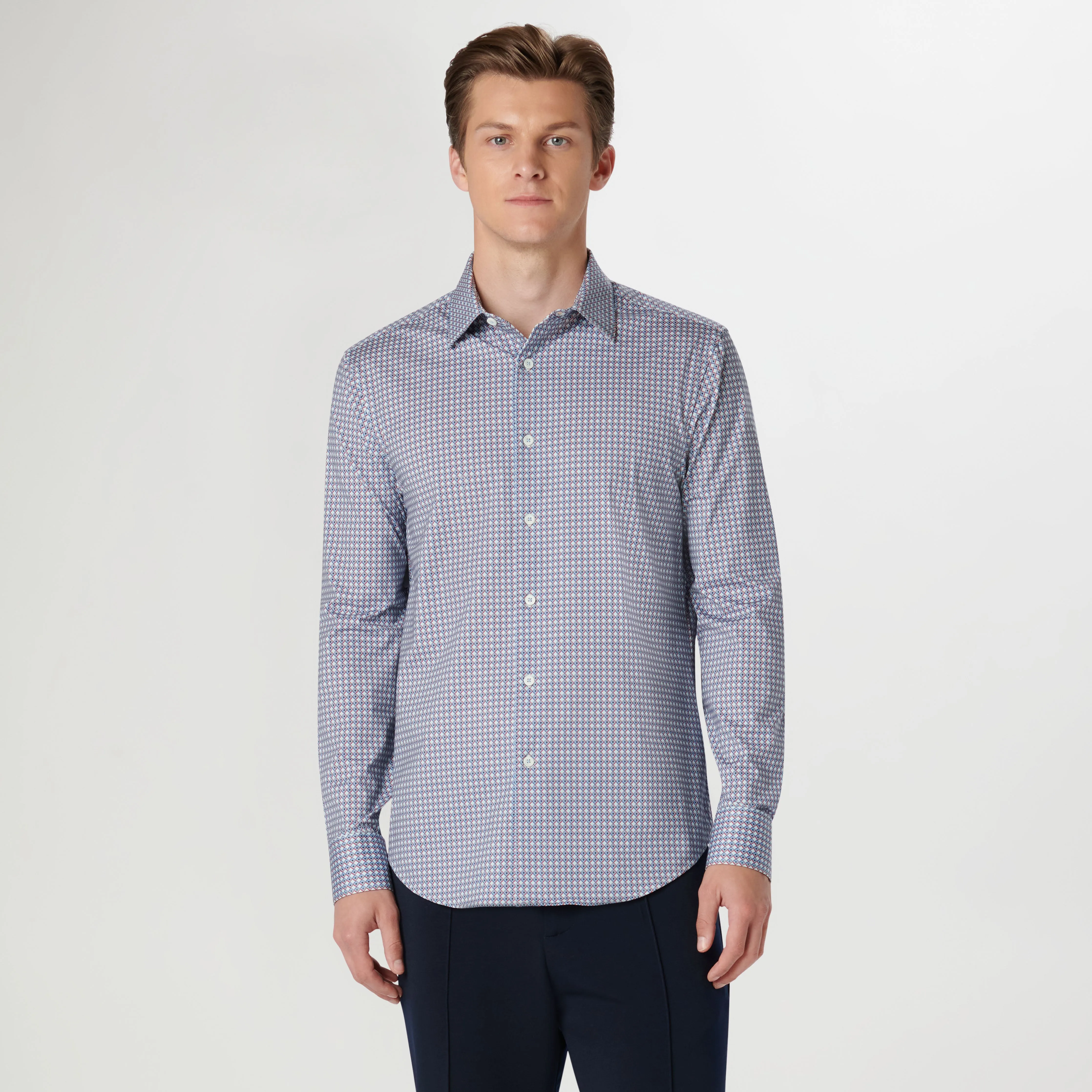 James Geometric OoohCotton Shirt sold by Bugatchi product image thumbnail 2