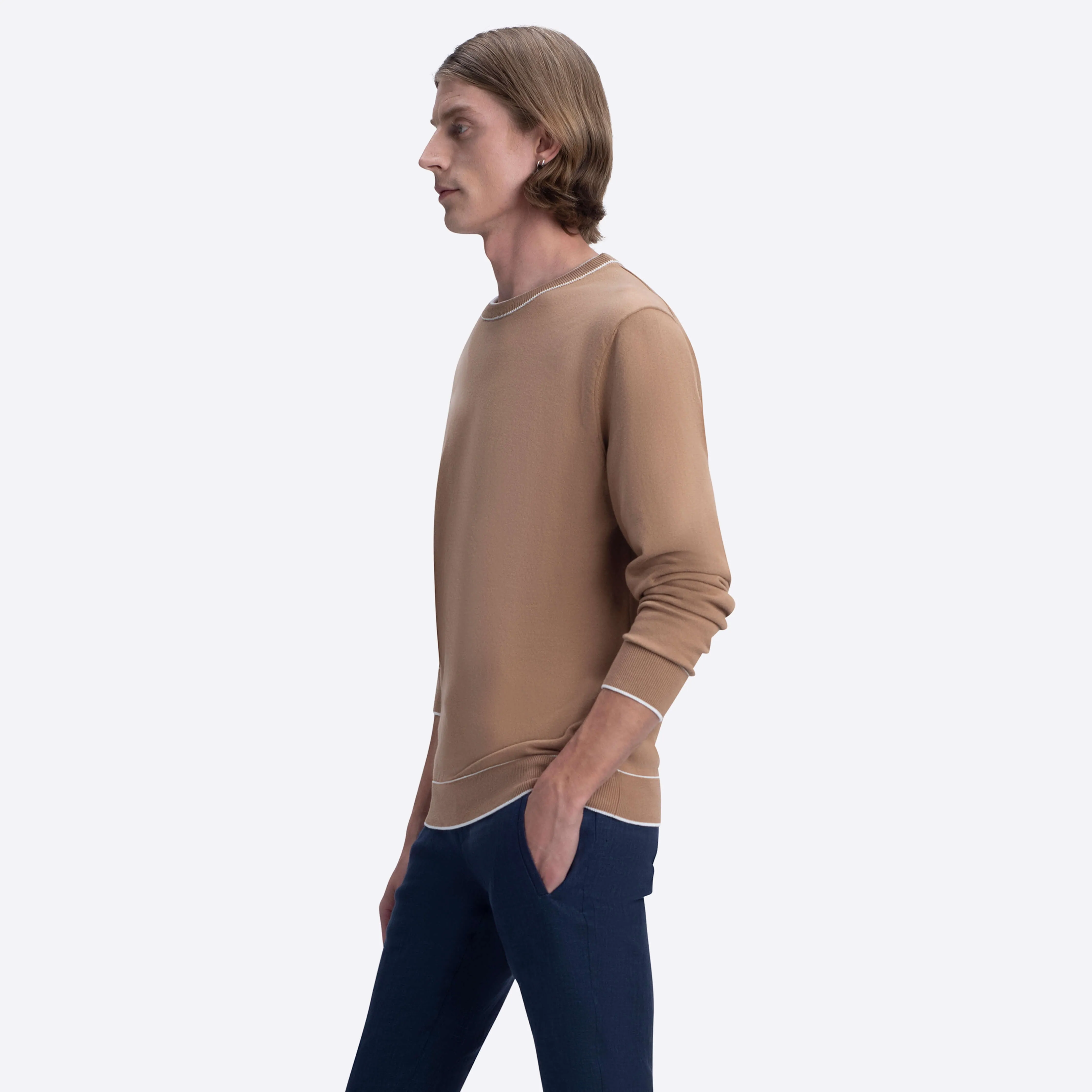 Solid Crew Neck Sweater sold by Bugatchi product image thumbnail 3