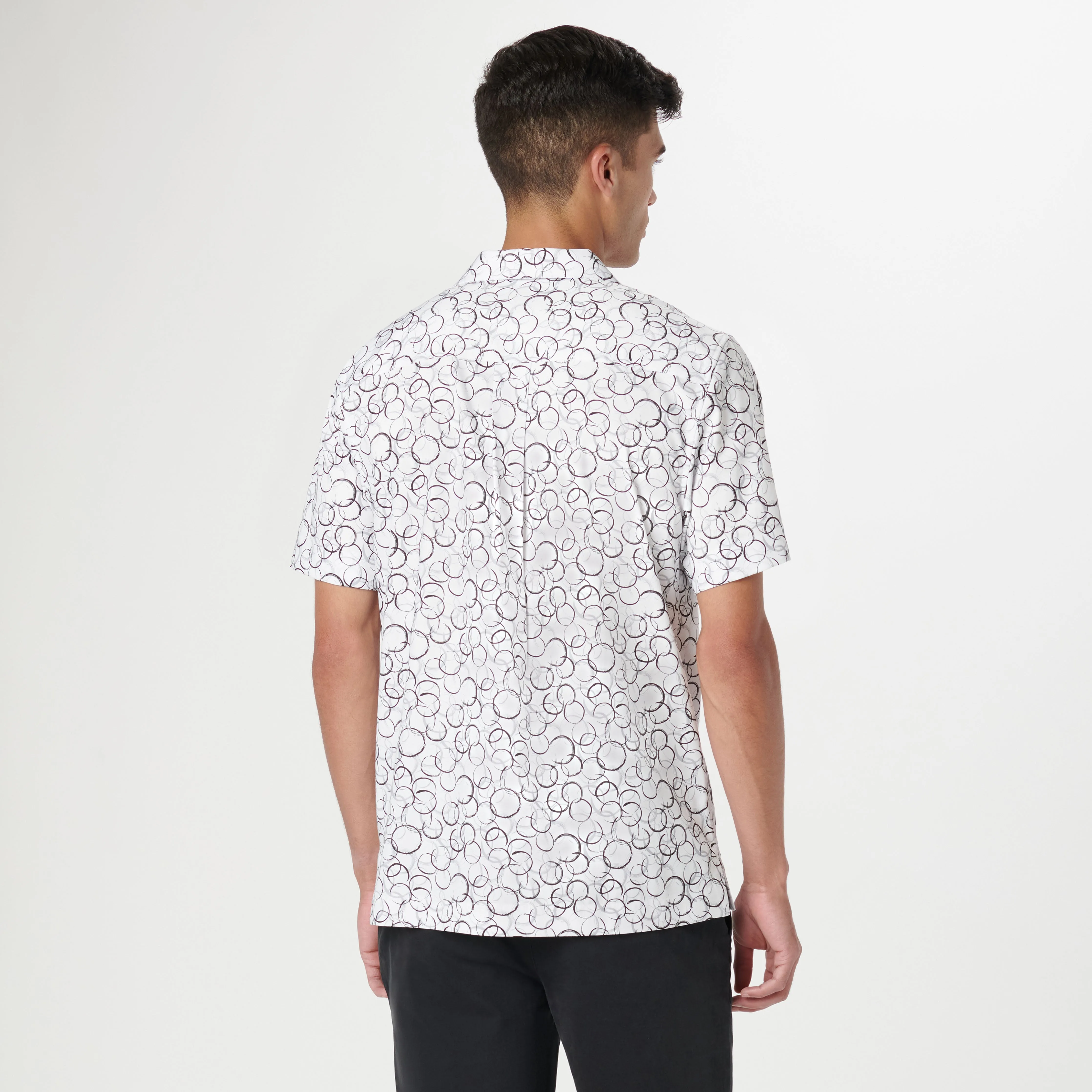 Orson Linked Circles Short Sleeve Shirt sold by Bugatchi product image thumbnail 4