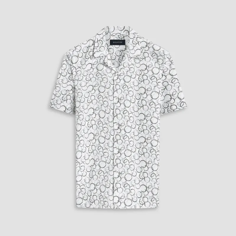 Orson Linked Circles Short Sleeve Shirt sold by Bugatchi
