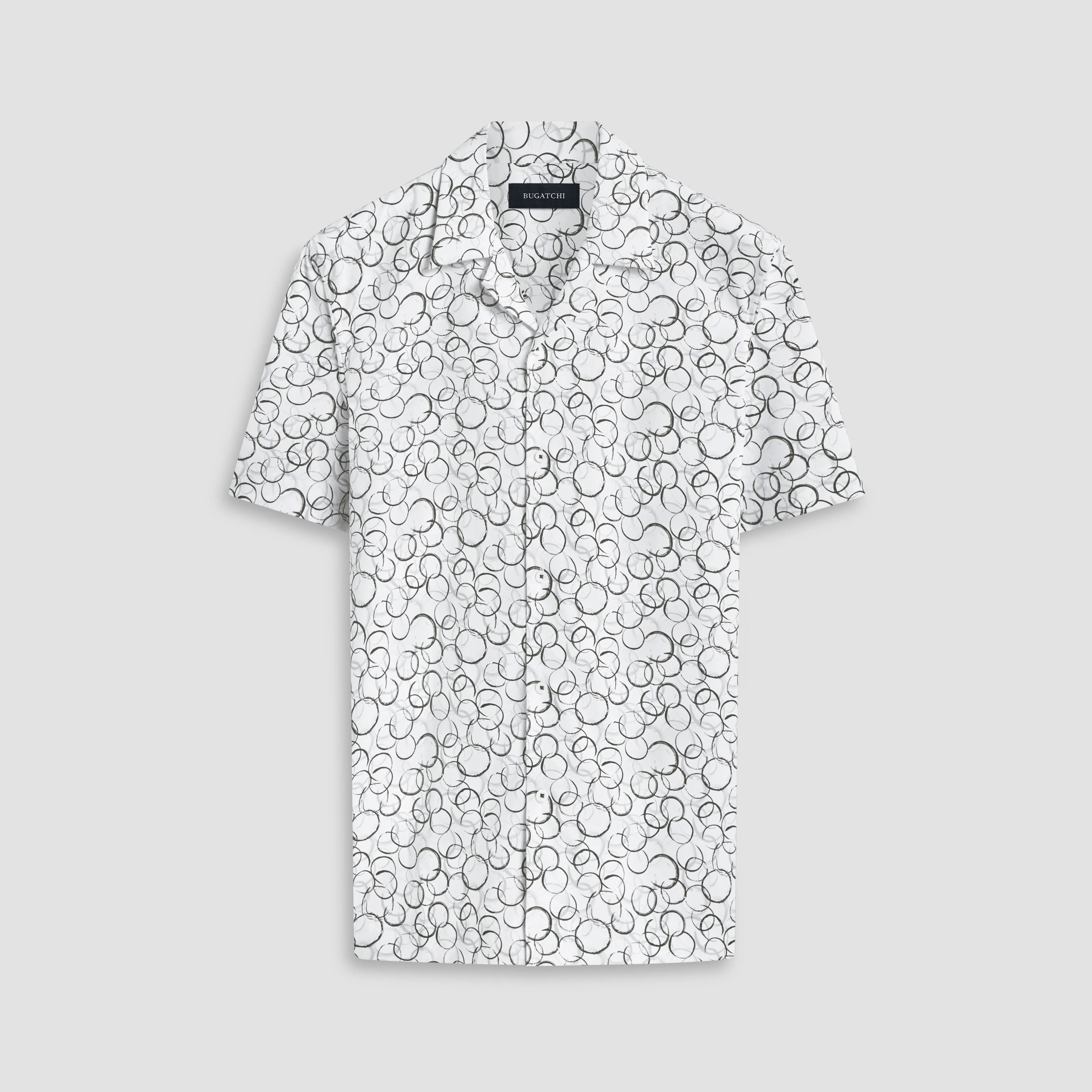 Orson Linked Circles Short Sleeve Shirt sold by Bugatchi