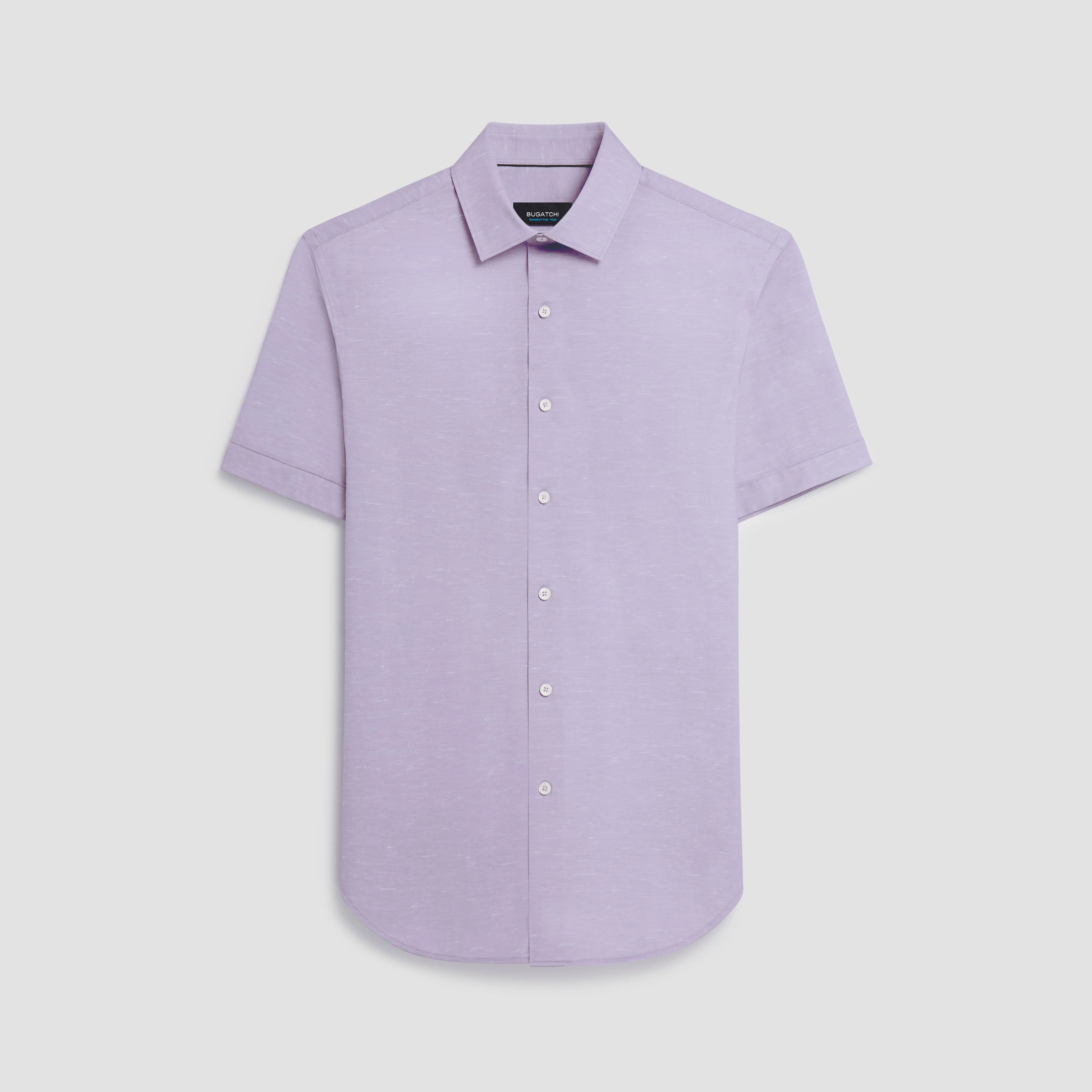 Miles Heather Print OoohCotton Short Sleeve Shirt sold by Bugatchi