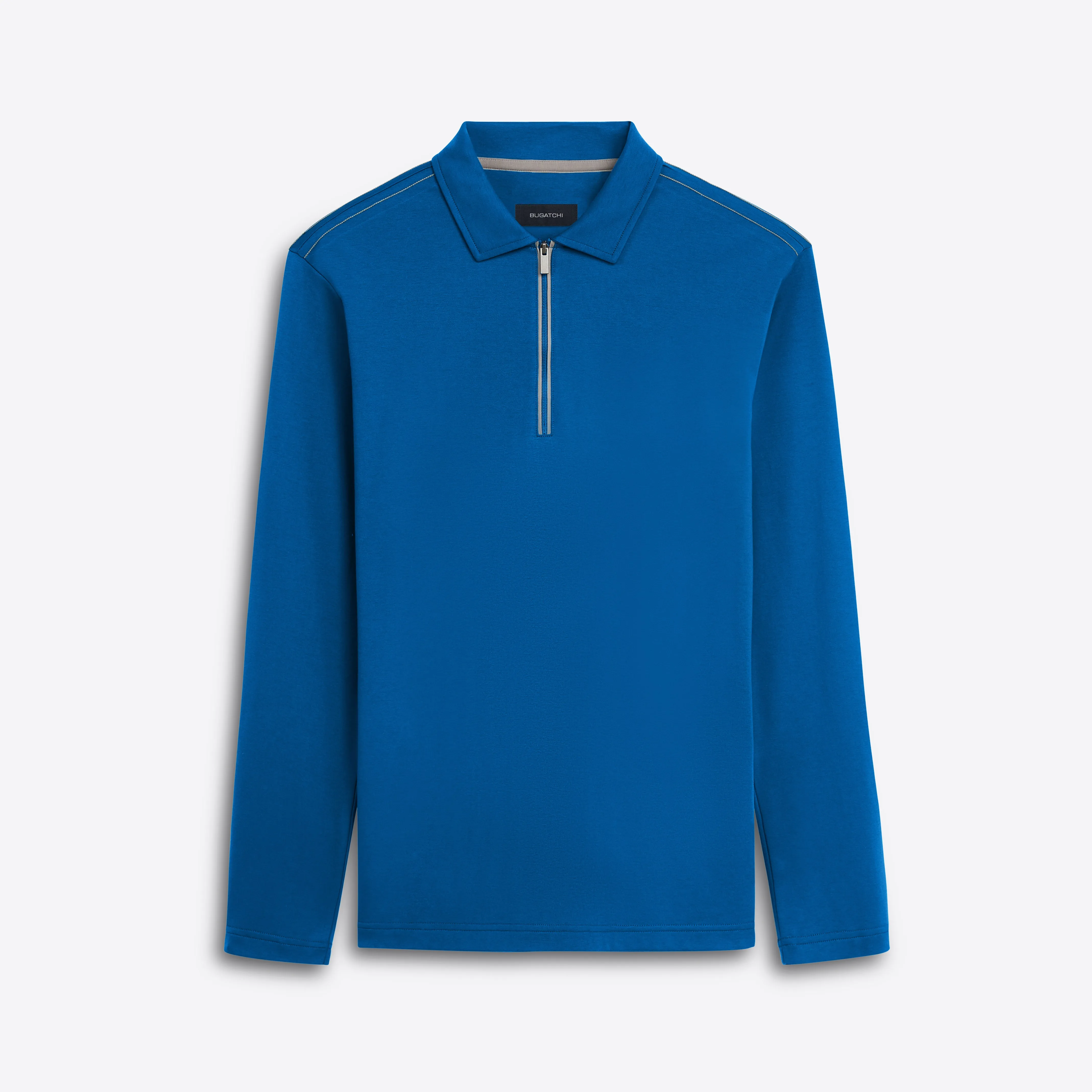 Long Sleeve Quarter Zip Polo sold by Bugatchi