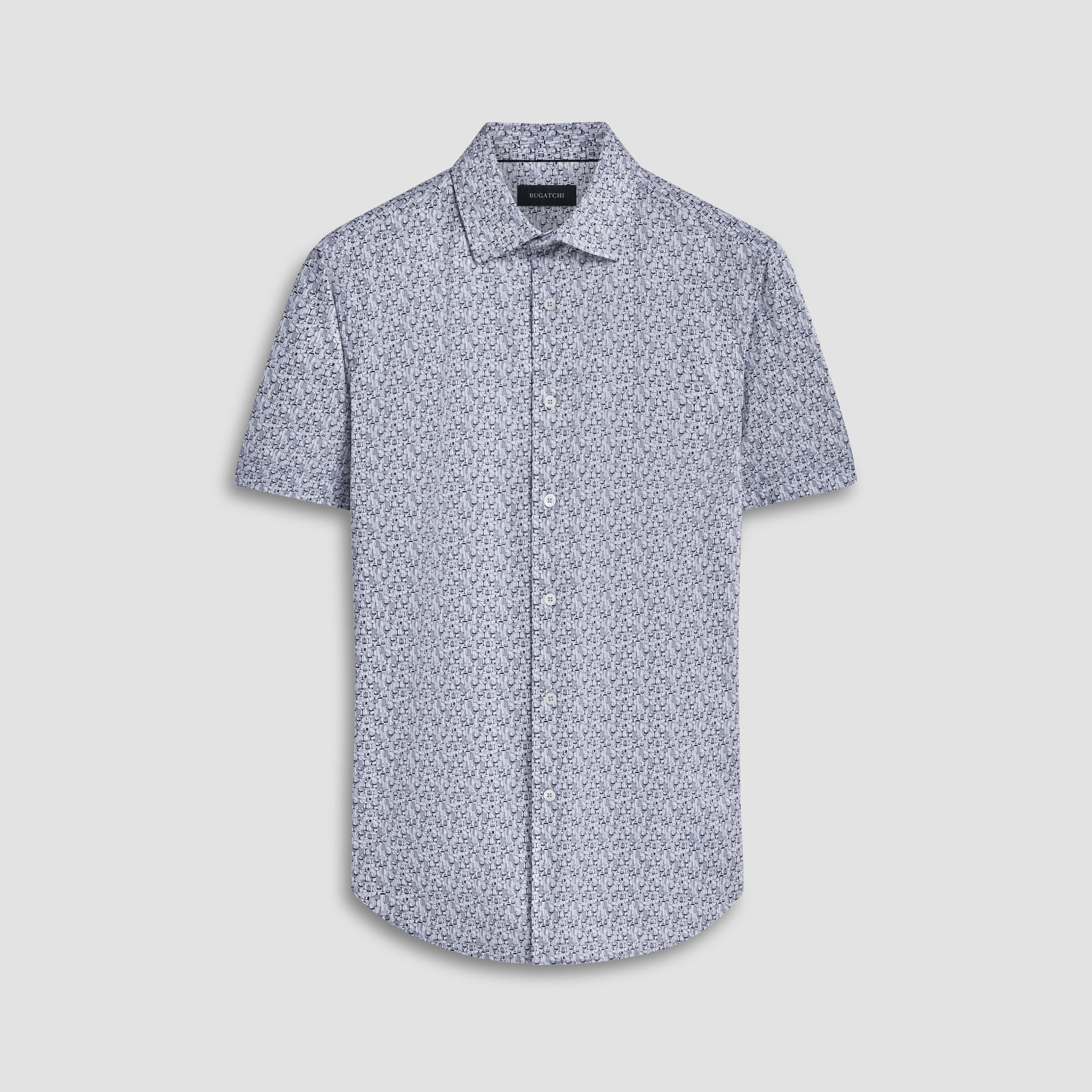 Miles Cocktail OoohCotton Short Sleeve Shirt sold by Bugatchi