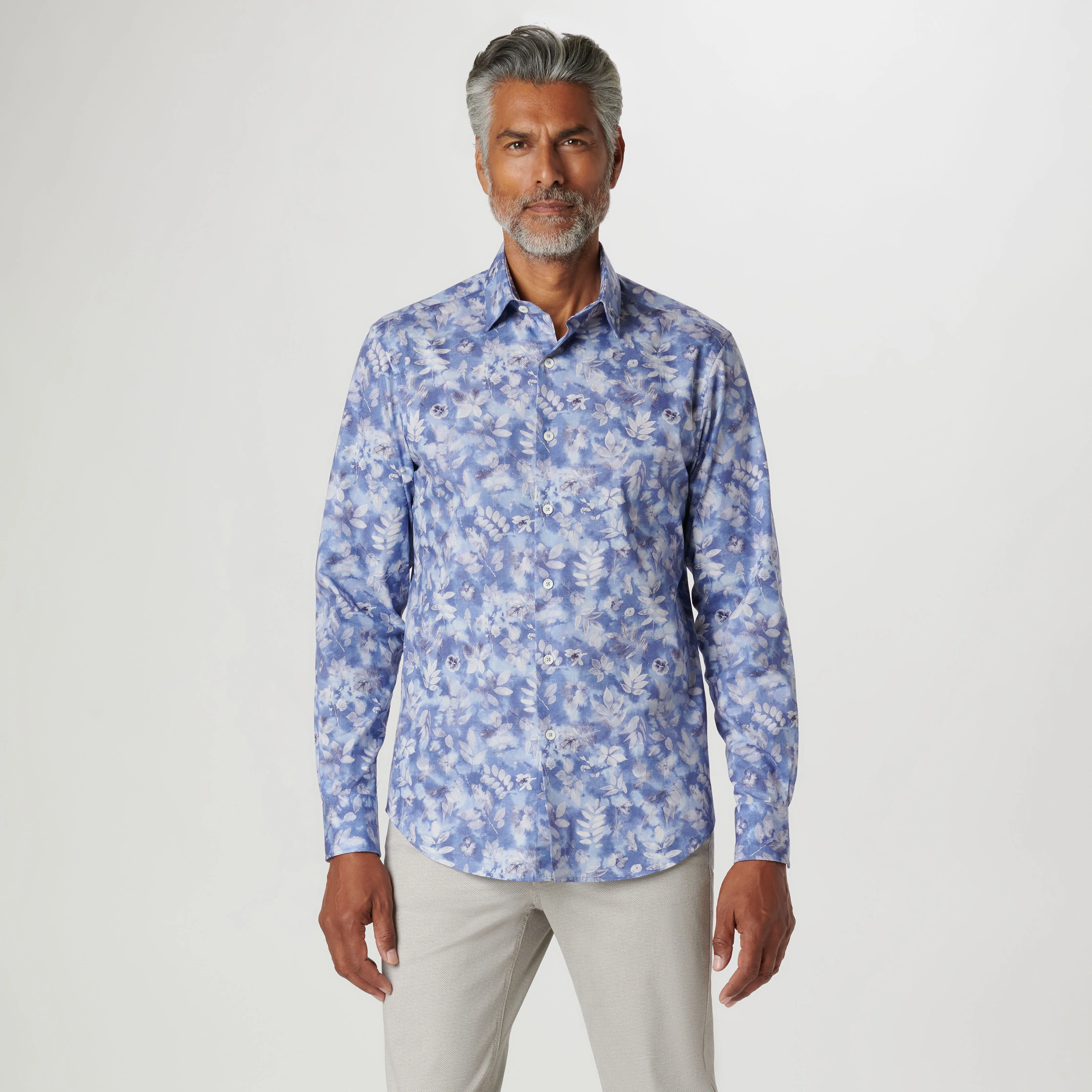 Julian Leaf Print Shirt sold by Bugatchi product image thumbnail 2