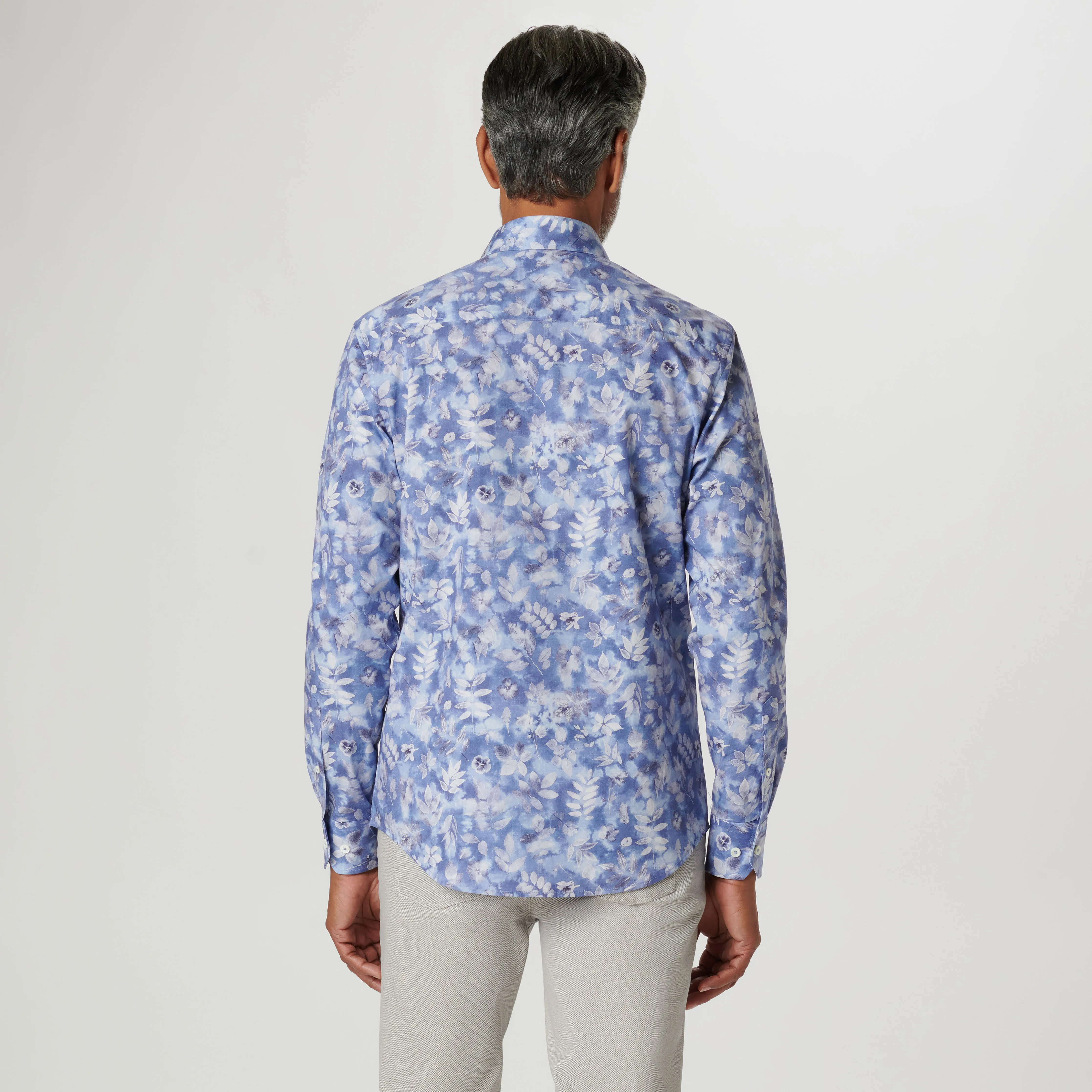 Julian Leaf Print Shirt sold by Bugatchi product image thumbnail 4