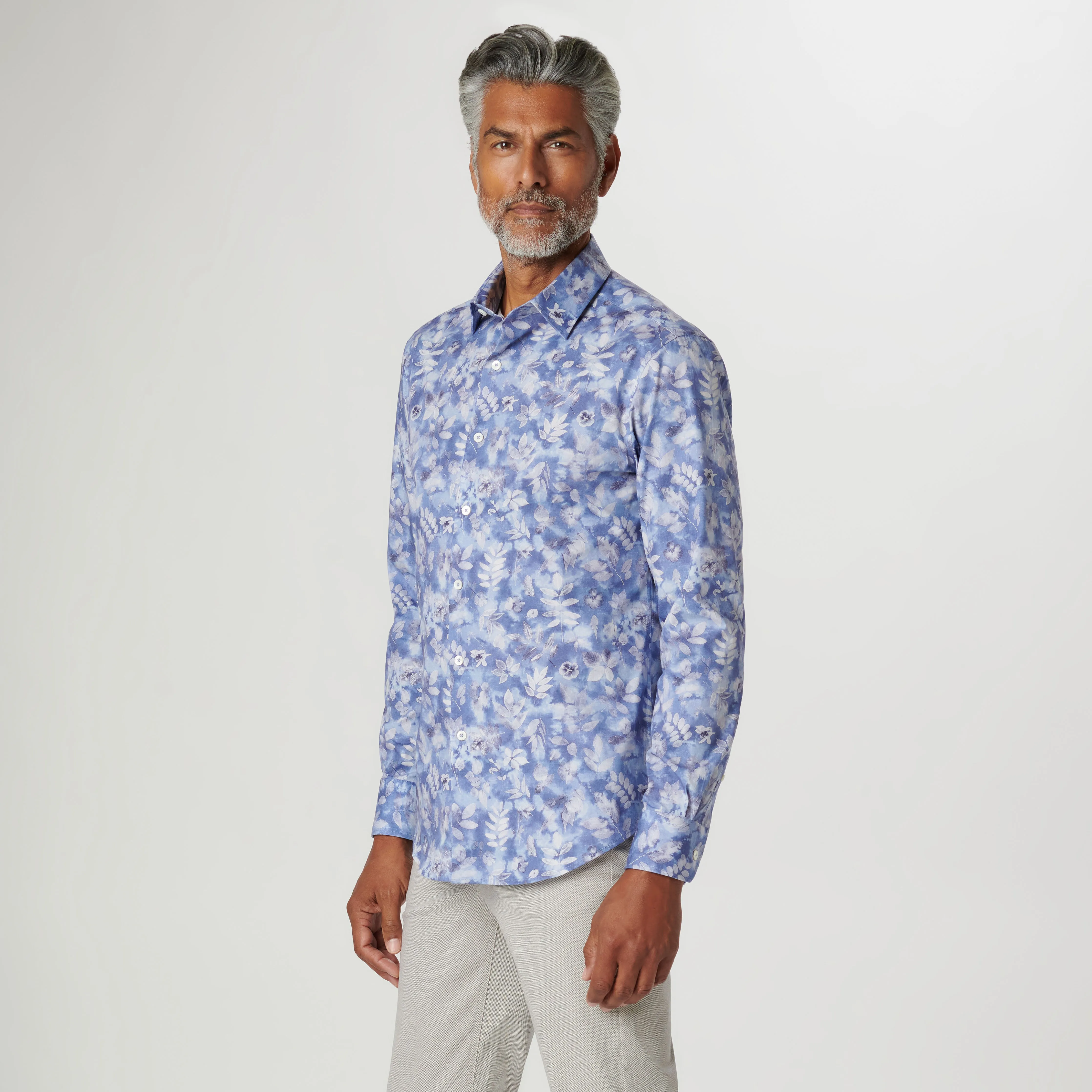 Julian Leaf Print Shirt sold by Bugatchi product image thumbnail 3