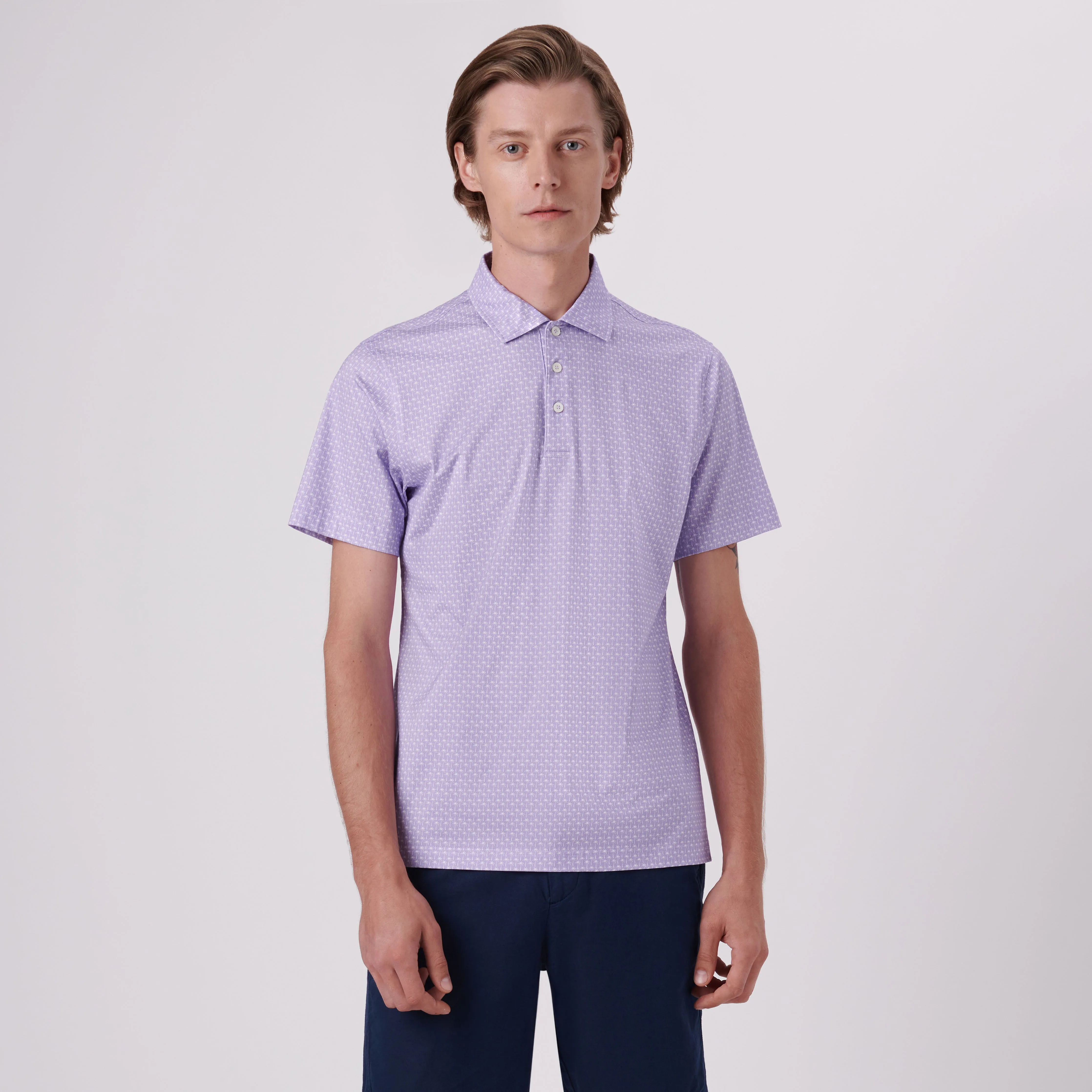 Victor Palm Trees Print OoohCotton Polo sold by Bugatchi product image thumbnail 2