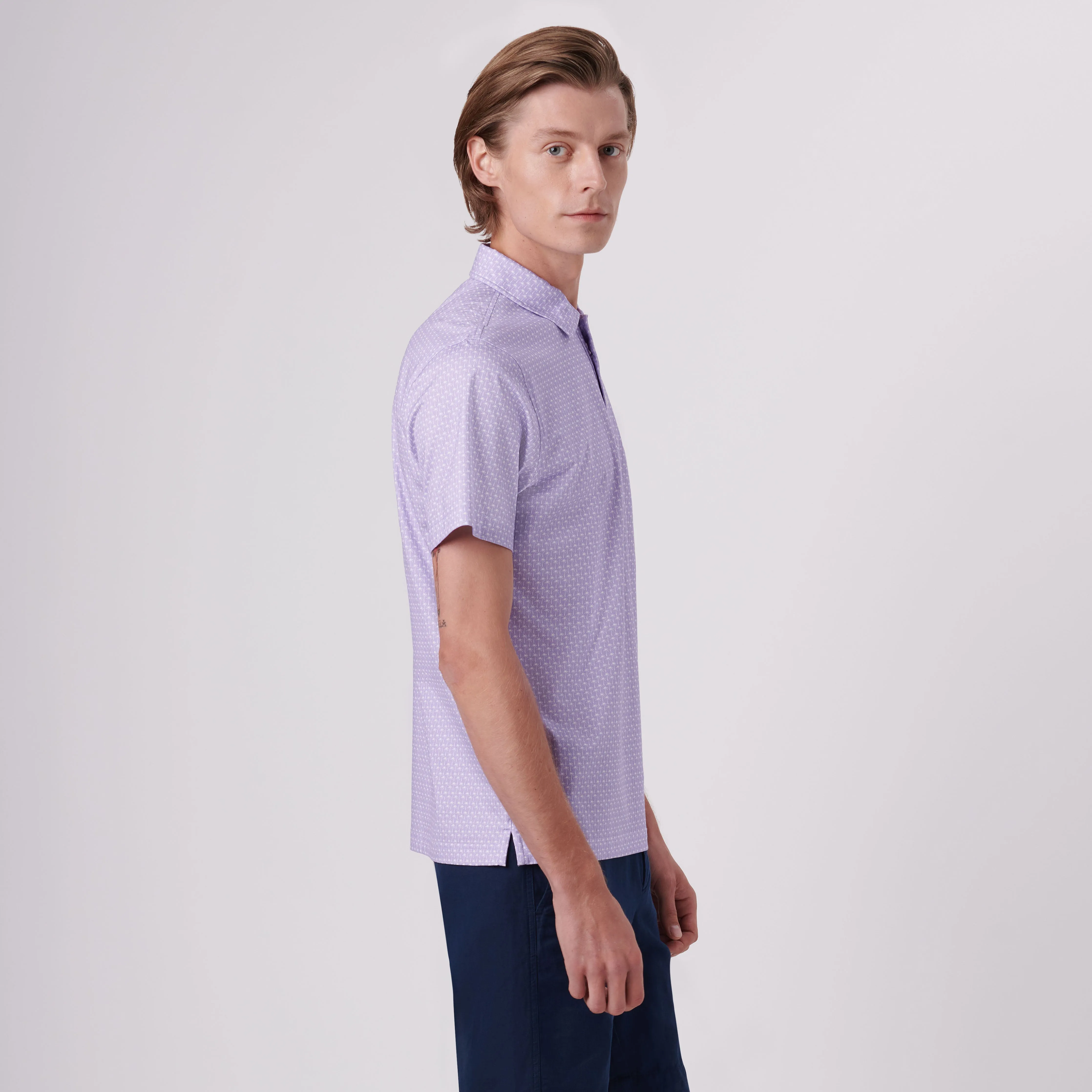 Victor Palm Trees Print OoohCotton Polo sold by Bugatchi product image thumbnail 3