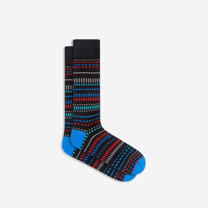 Chalk Stripe Mid-Calf Socks sold by Bugatchi