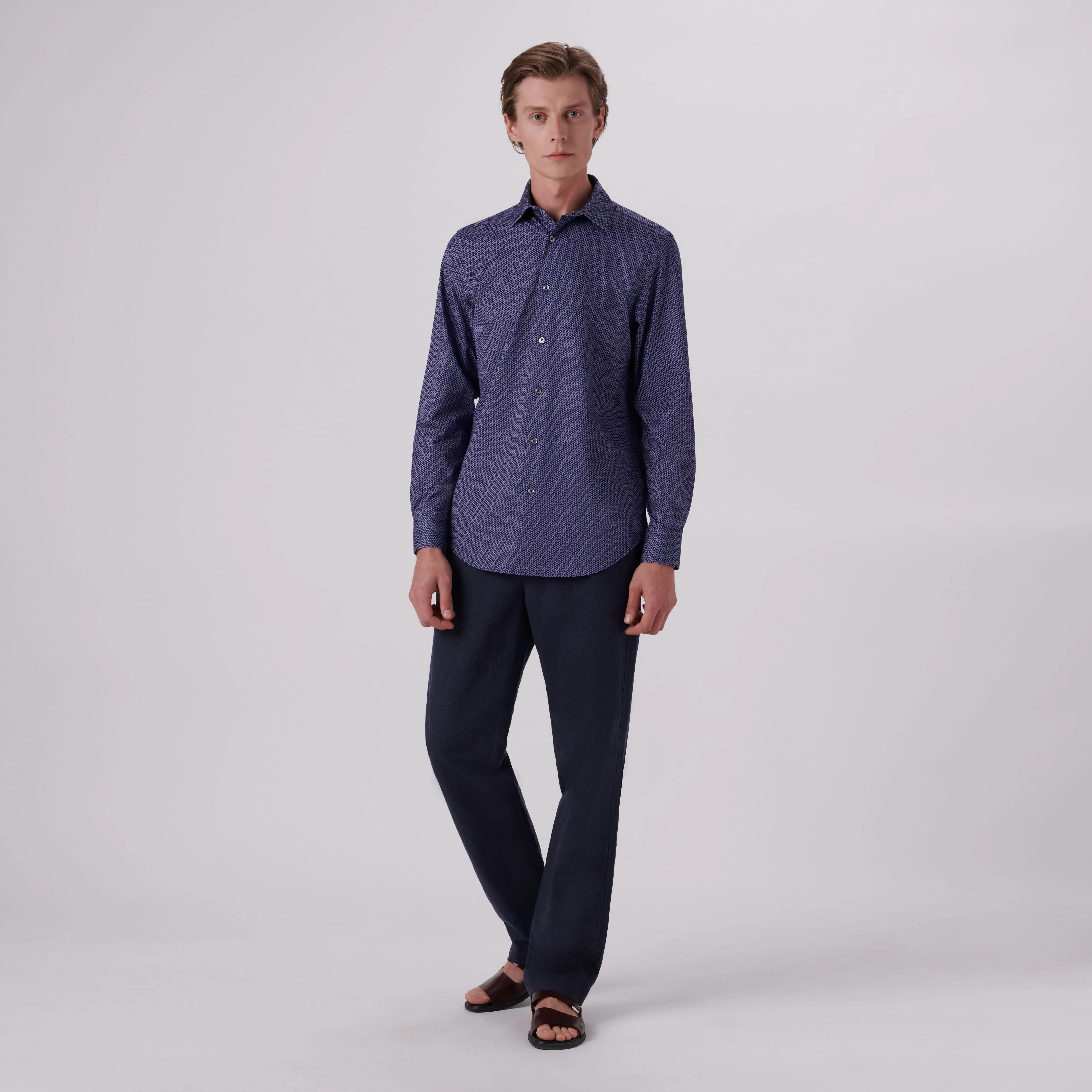 James Geometric Print OoohCotton Shirt sold by Bugatchi product image thumbnail 5