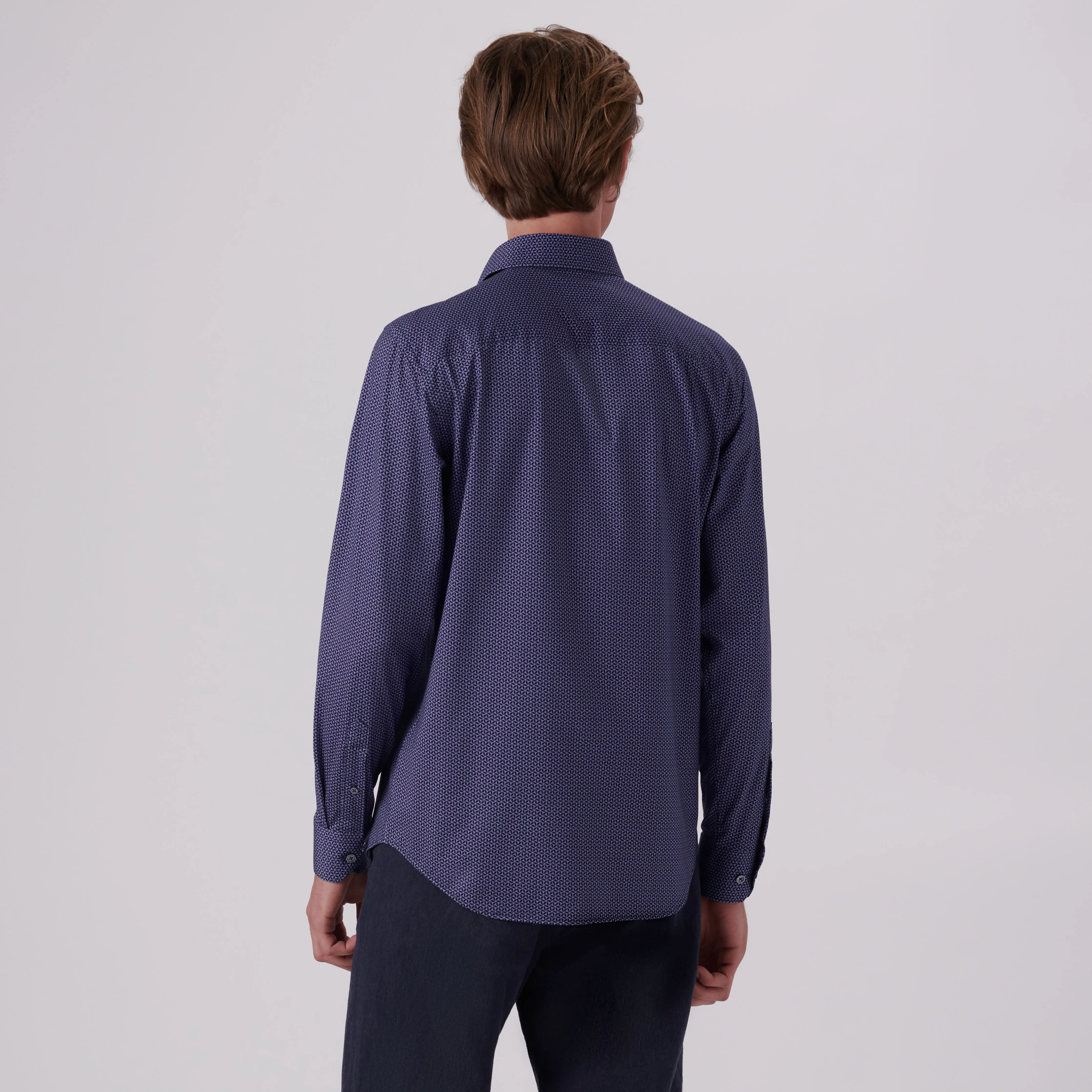 James Geometric Print OoohCotton Shirt sold by Bugatchi product image thumbnail 4