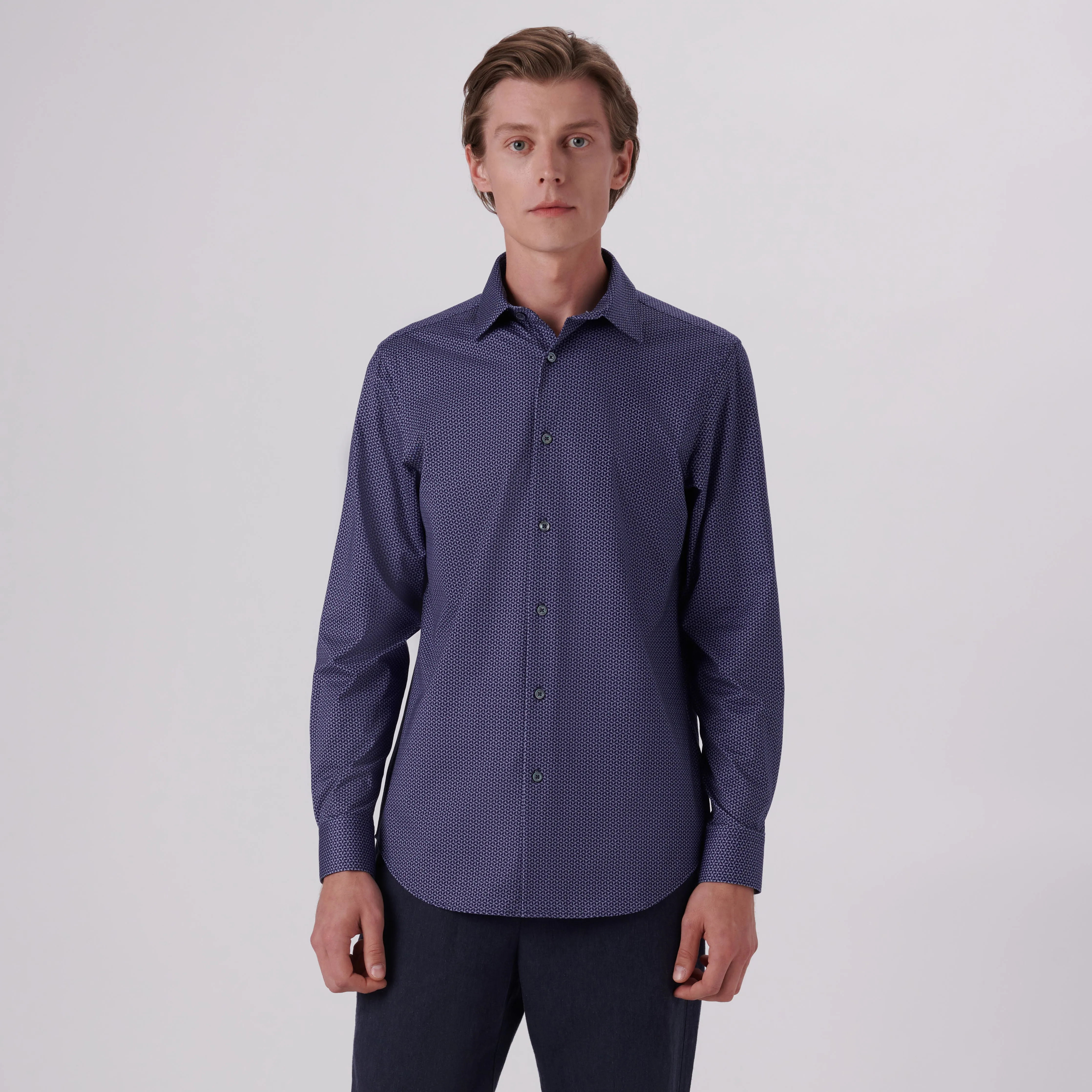 James Geometric Print OoohCotton Shirt sold by Bugatchi product image thumbnail 2