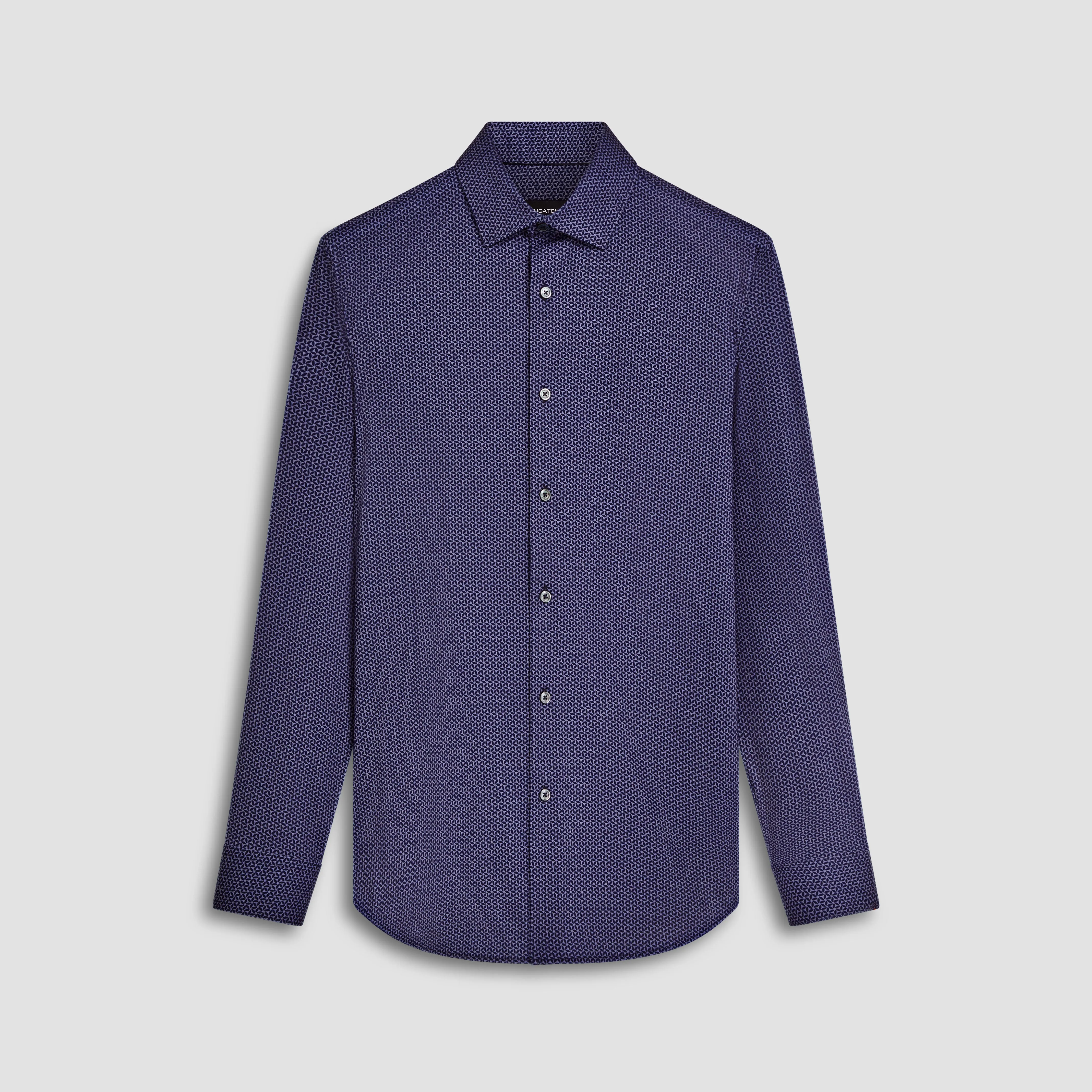 James Geometric Print OoohCotton Shirt sold by Bugatchi