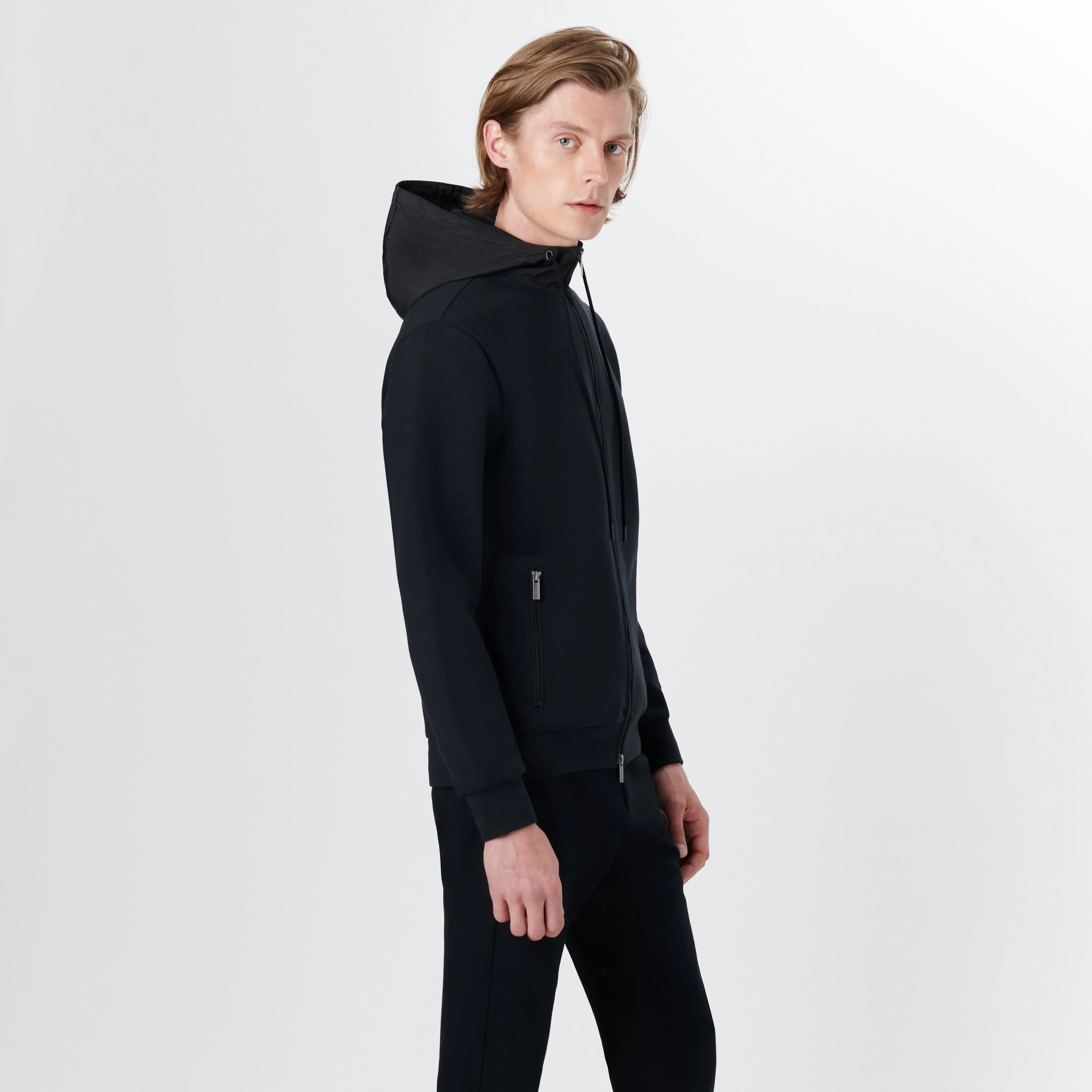 Full Zip Jacket With Hood sold by Bugatchi product image thumbnail 3